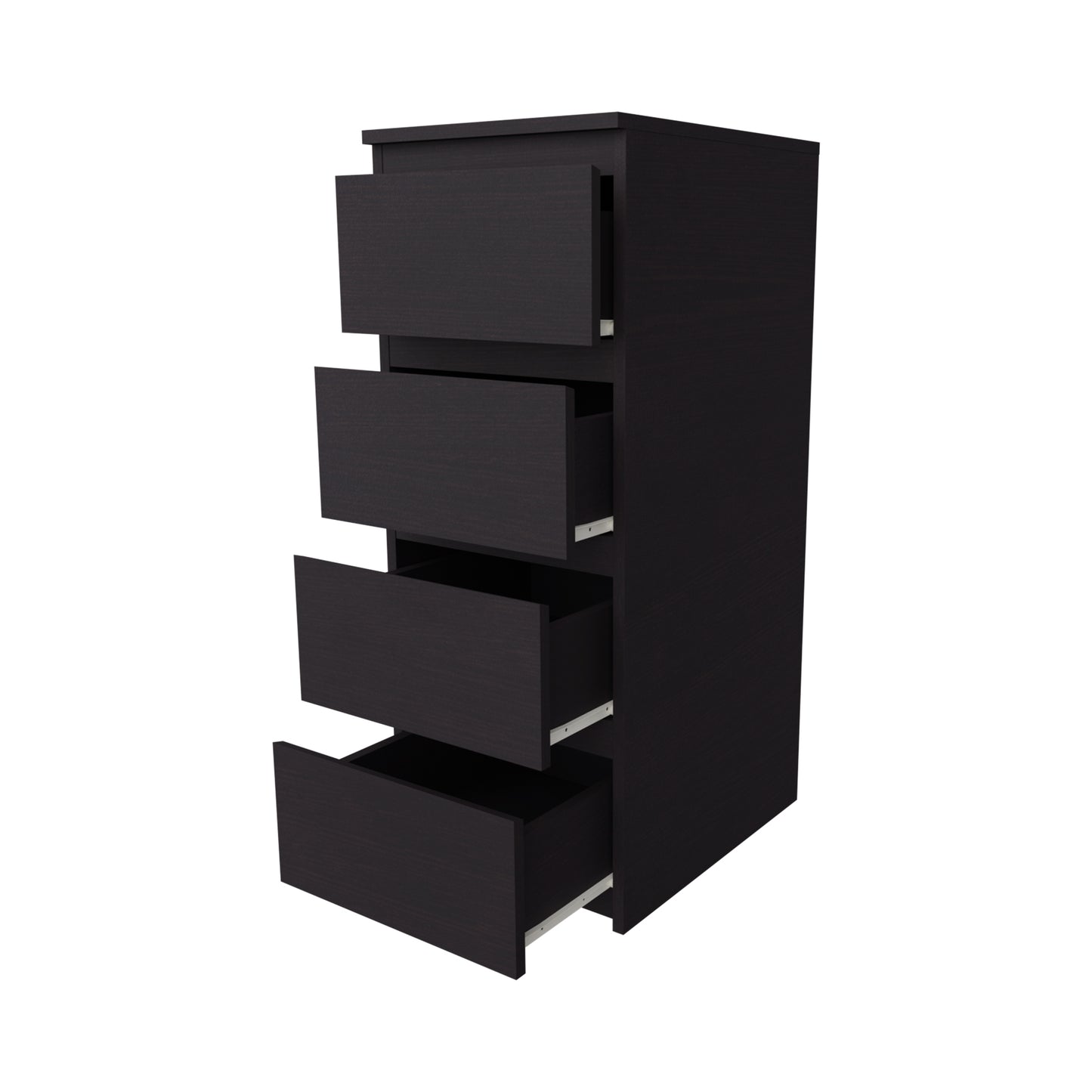 PARA | Chest of 4 Drawer, Frosty white, Dark Wenge and Brussel Walnut | Suede Finish Drawer Units VIKI FURNITURE