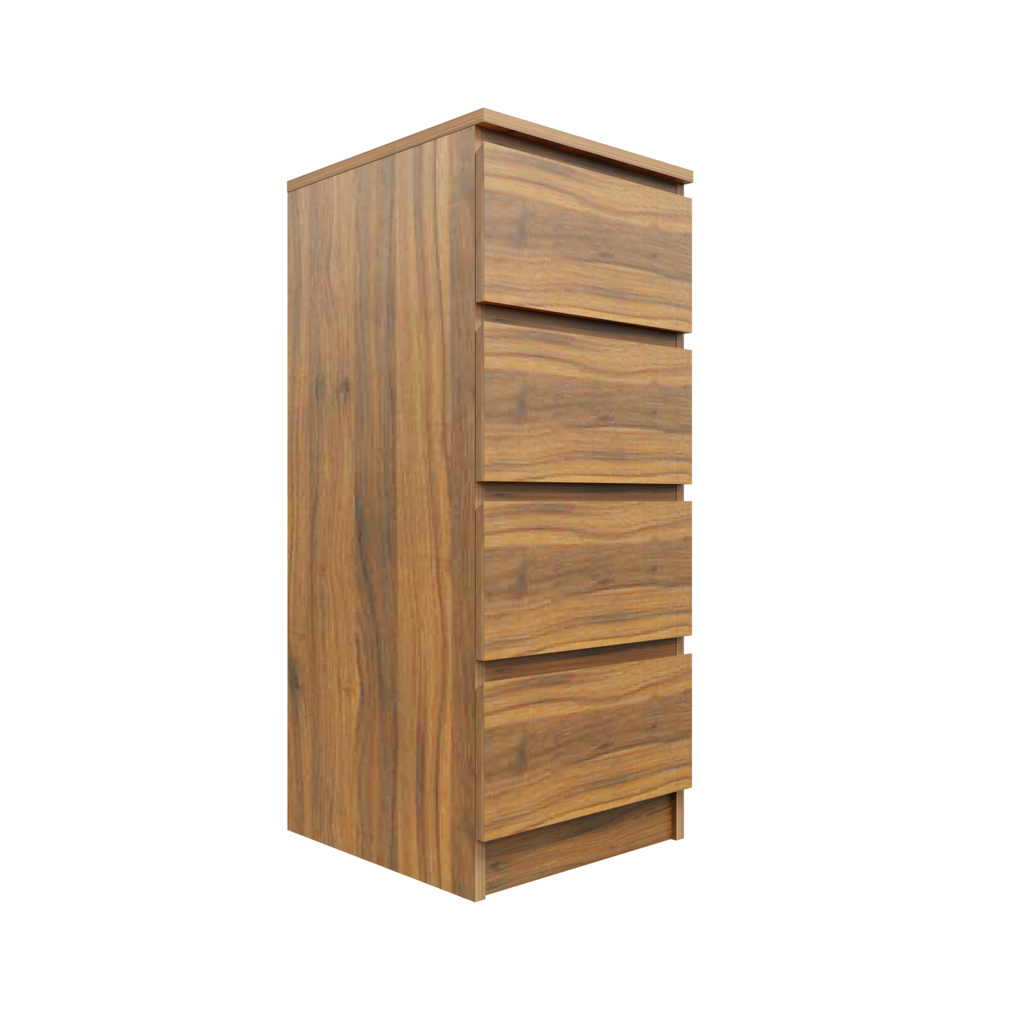 PARA | Chest of 4 Drawer, Frosty white, Dark Wenge and Brussel Walnut | Suede Finish Drawer Units VIKI FURNITURE Brussel Walnut