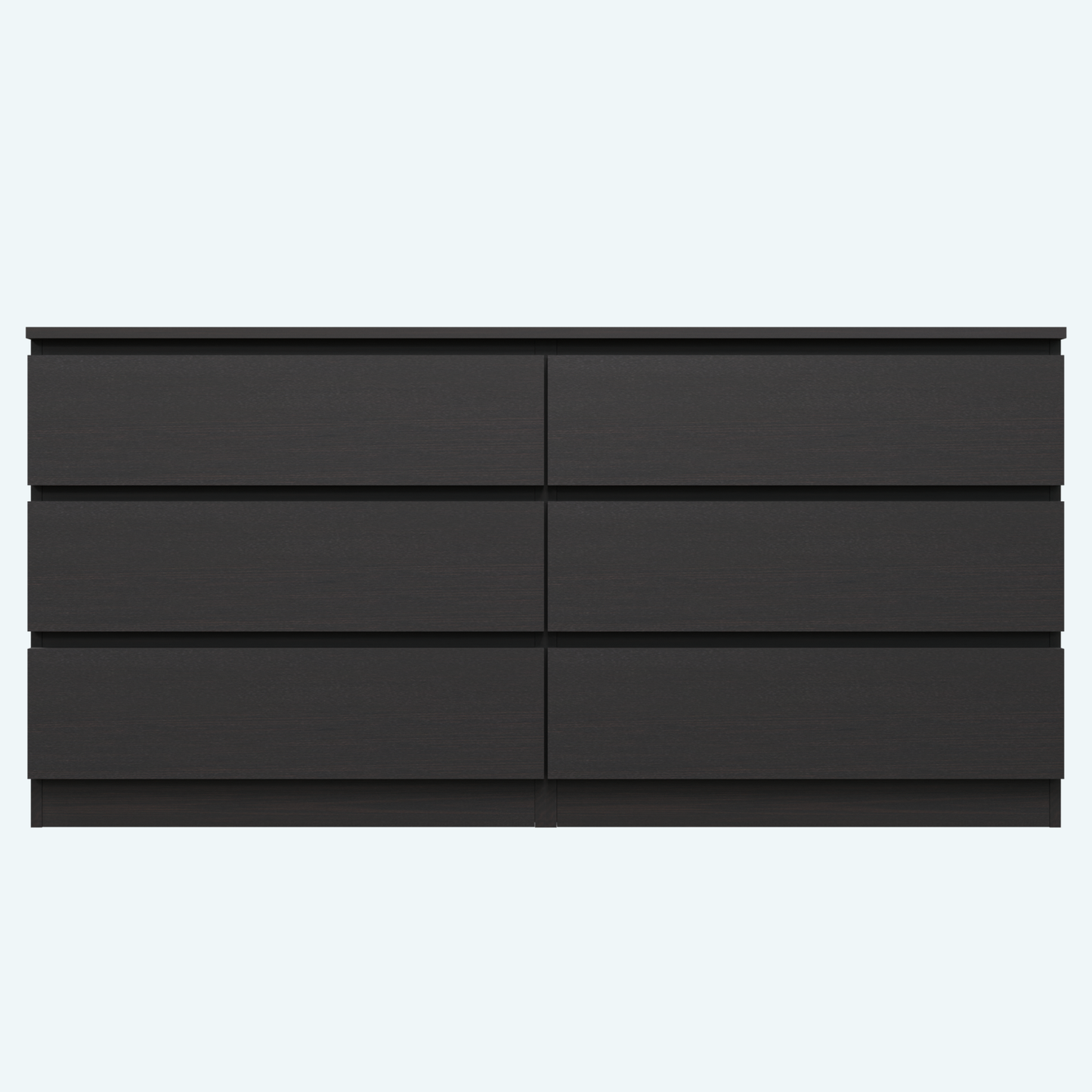 PARA | Chest of 6 Drawer, Frosty white, Dark Wenge and Brussel Walnut | Suede Finish Drawer Units VIKI FURNITURE