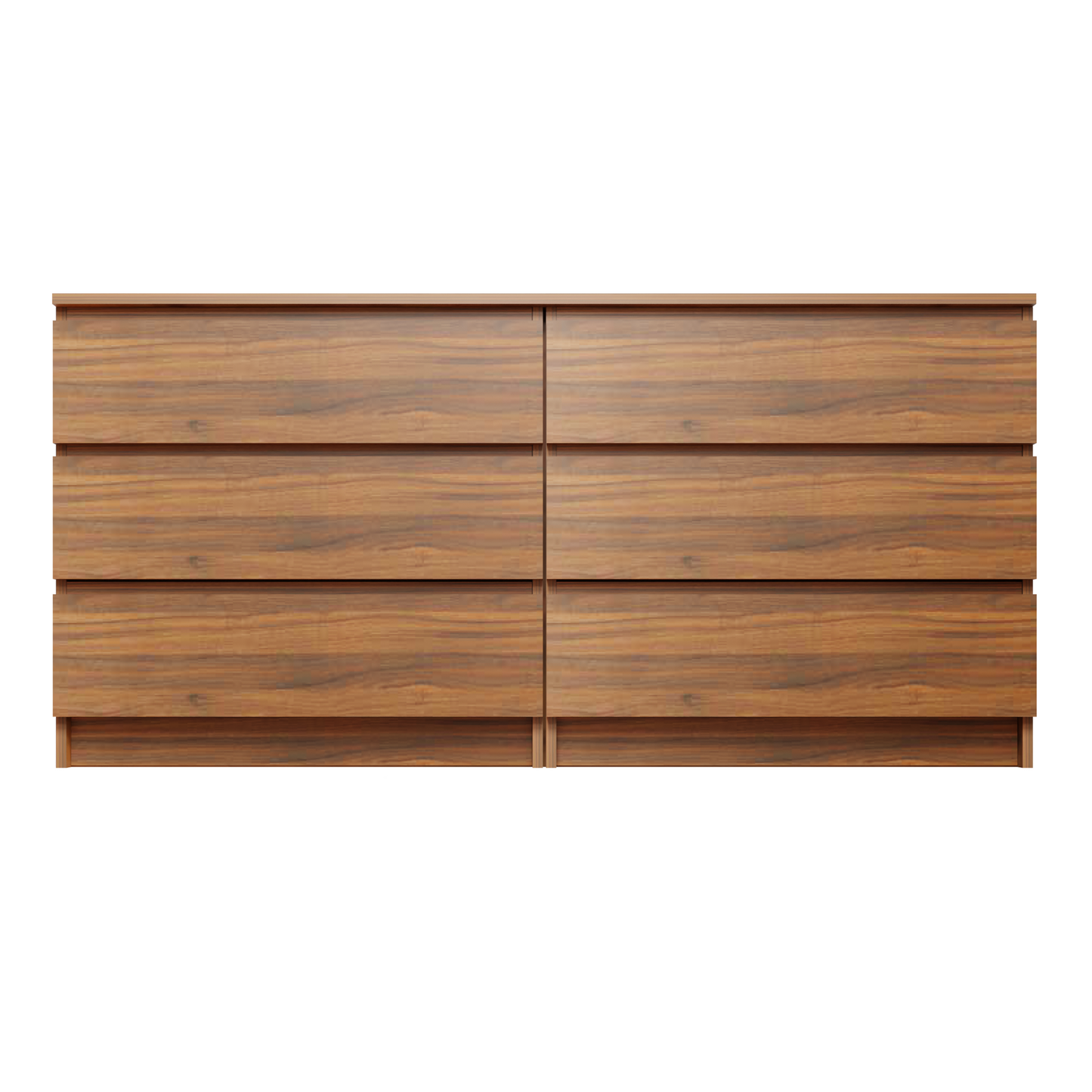 PARA | Chest of 6 Drawer, Frosty white, Dark Wenge and Brussel Walnut | Suede Finish Drawer Units VIKI FURNITURE