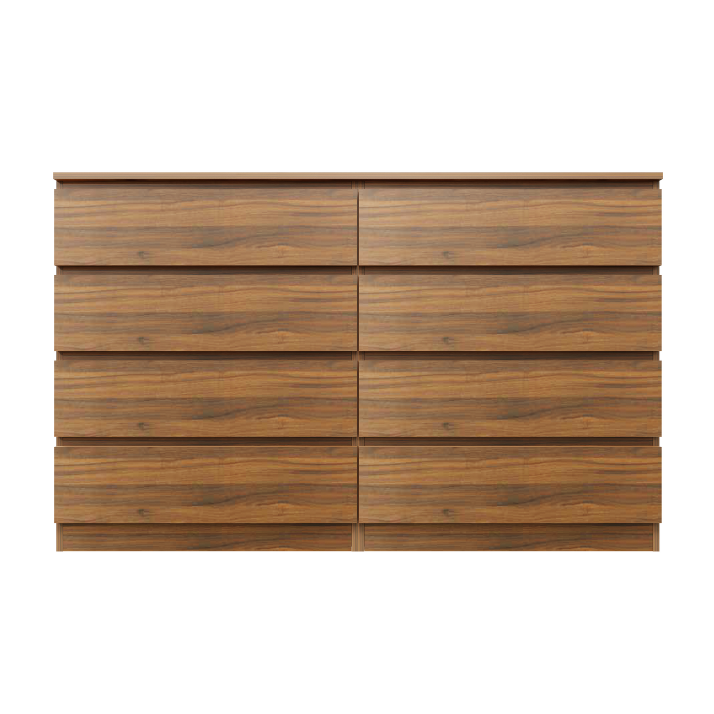 PARA | Chest of 8 Drawer, Frosty white, Dark Wenge and Brussel Walnut | Suede Finish Drawer Units VIKI FURNITURE