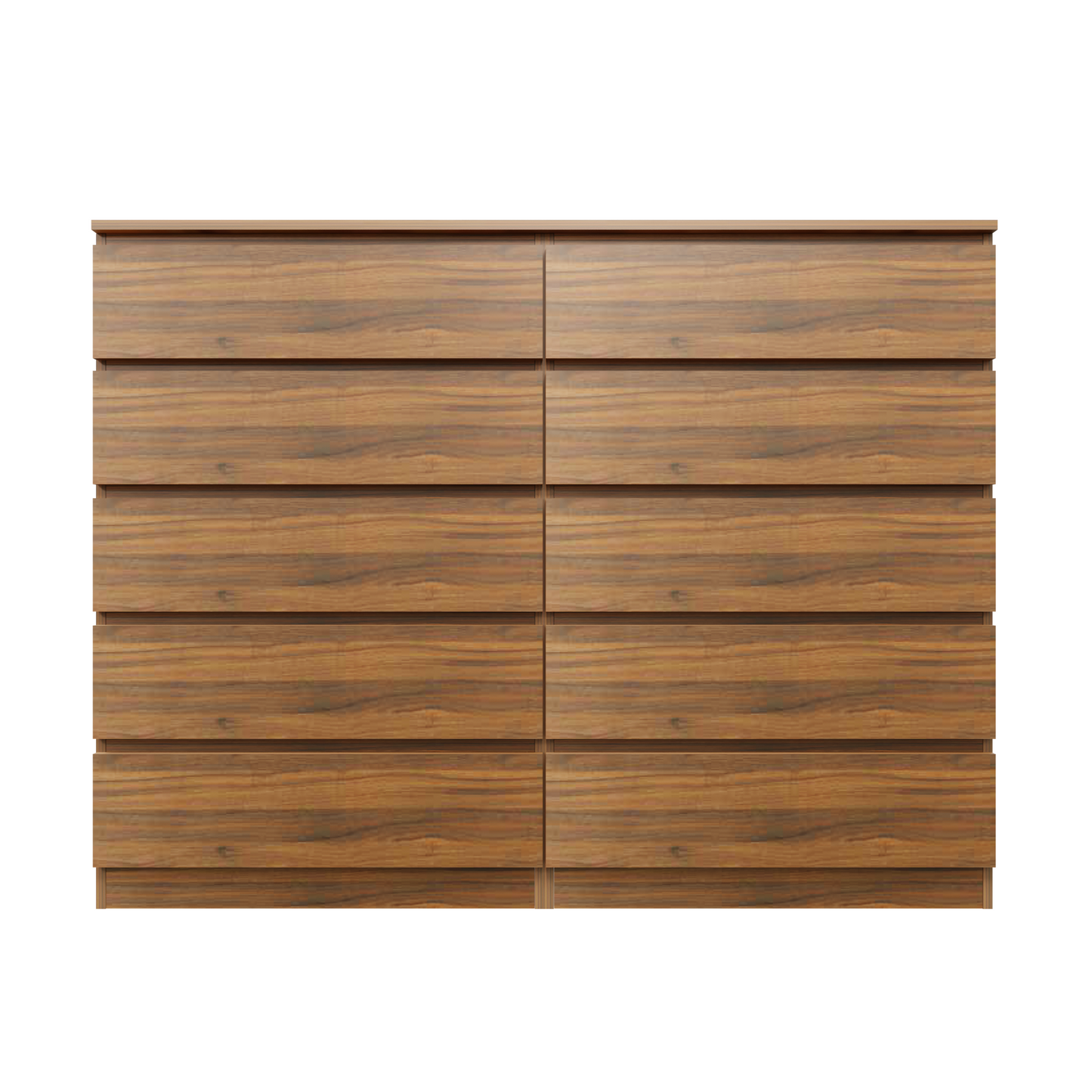 PARA | Chest of 10 Drawer, Frosty white, Dark Wenge and Brussel Walnut | Suede Finish VIKI FURNITURE