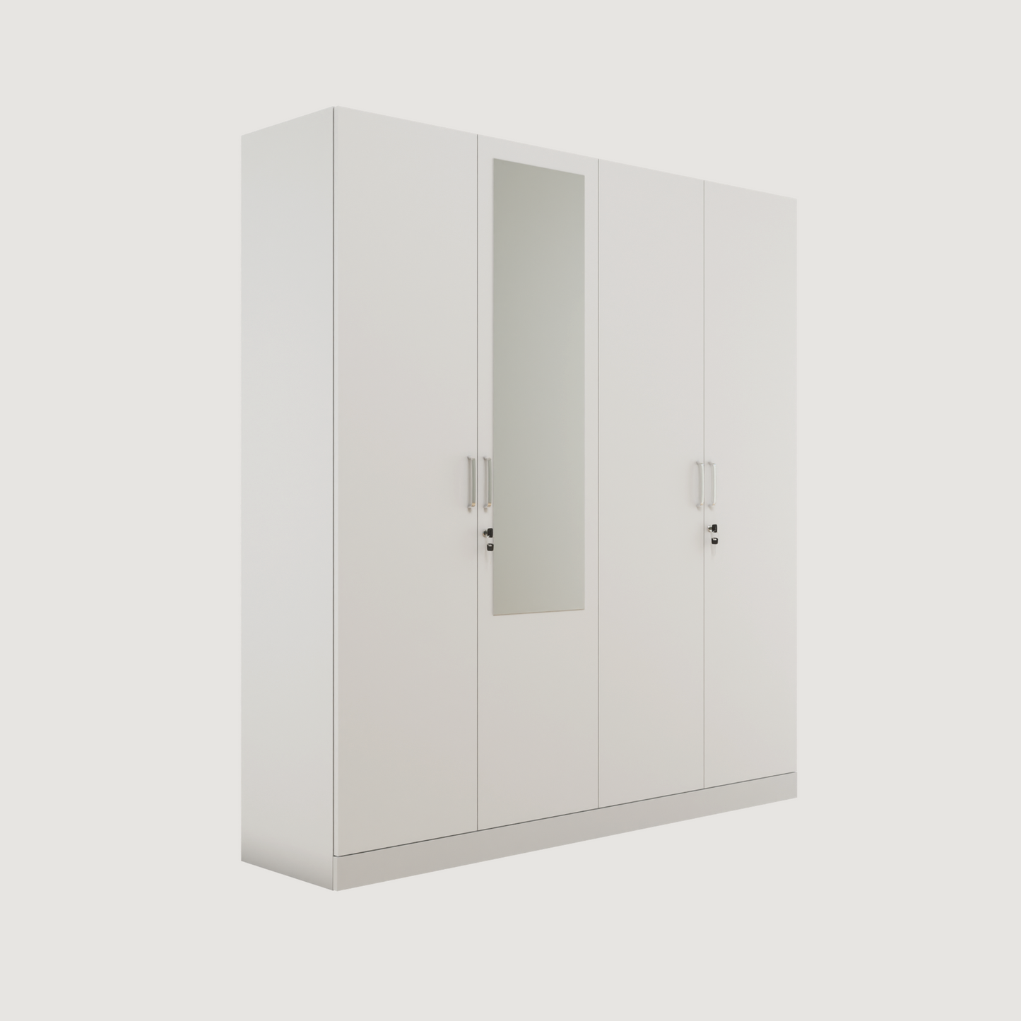 AVIRA |Wardrobe with Mirror, Hinged | 4 Door, 2 Inside Drawer Wardrobes VIKI FURNITURE