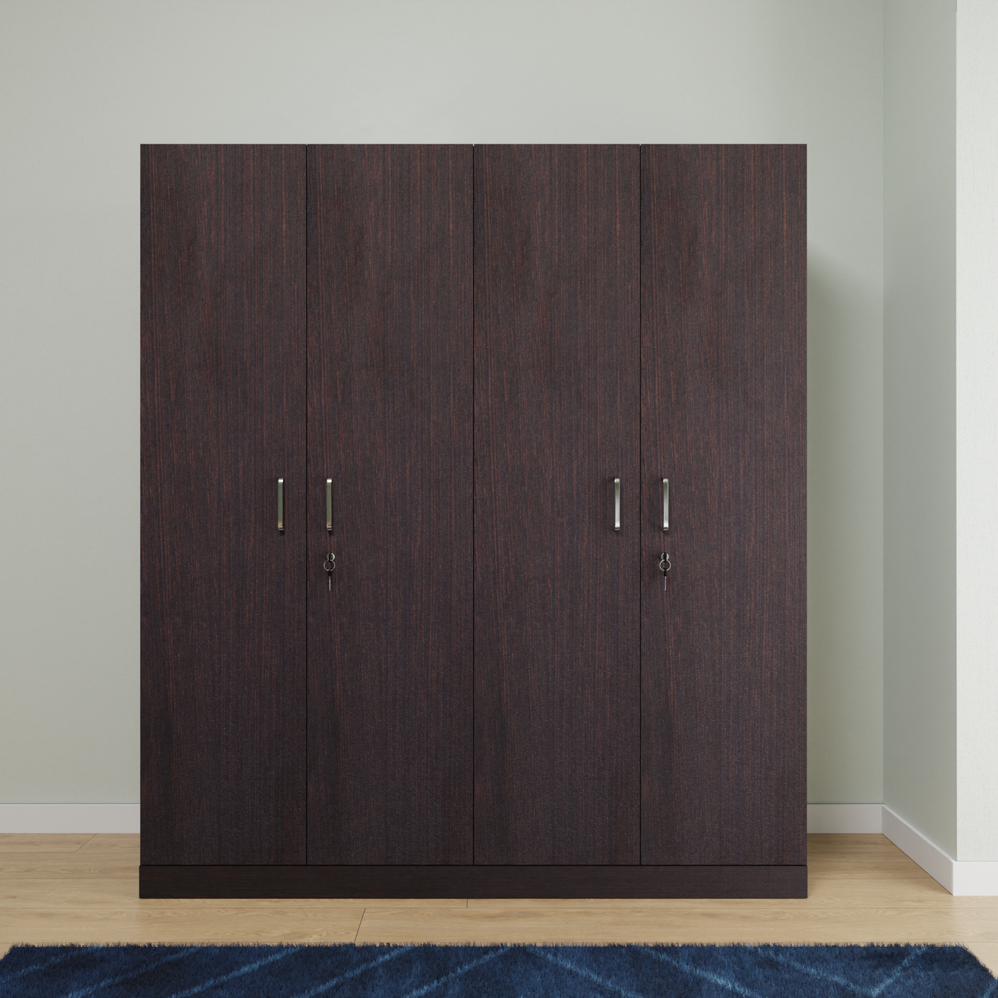 AVIRA |Wardrobe, Hinged | 4 Door, Shelf, Hanging Space Wardrobes VIKI FURNITURE