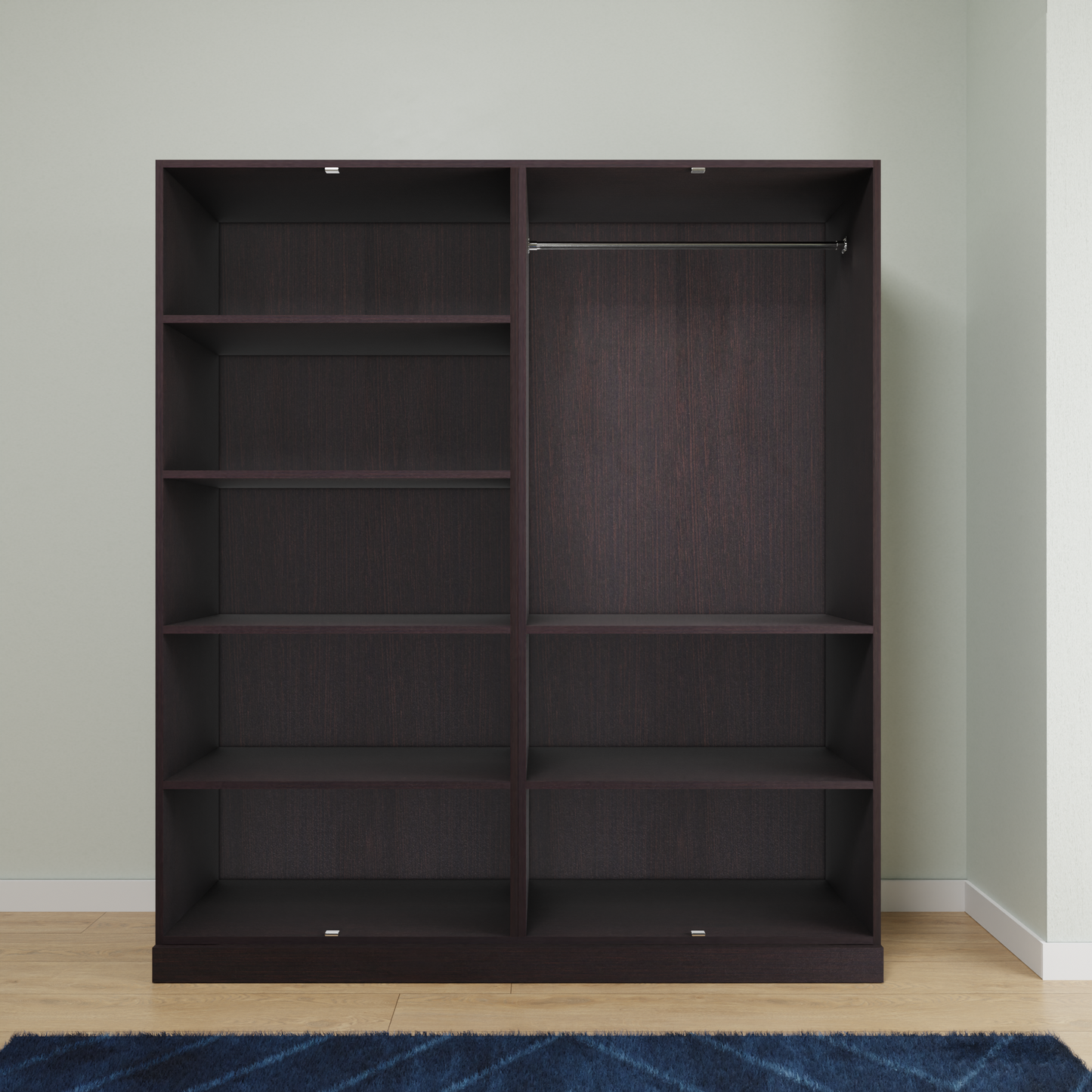 AVIRA |Wardrobe, Hinged | 4 Door, Shelf, Hanging Space Wardrobes VIKI FURNITURE