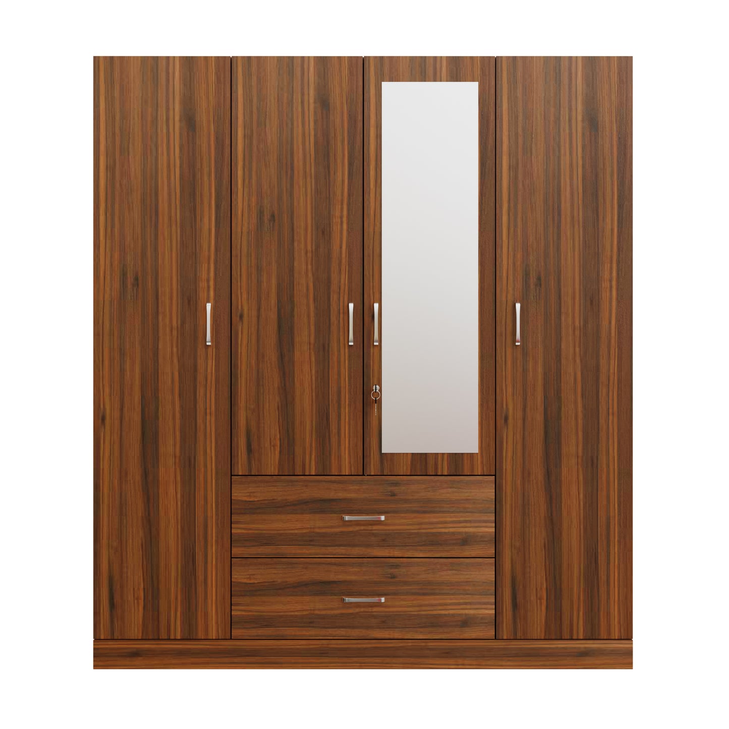 AVIRA |Wardrobe with Mirror, Hinged | 4 Door, 2 Drawer Wardrobes VIKI FURNITURE   