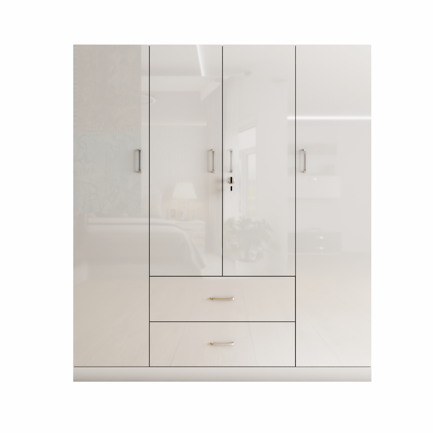 AVIRA |Wardrobe, Hinged | 4 Door, 2 Drawer