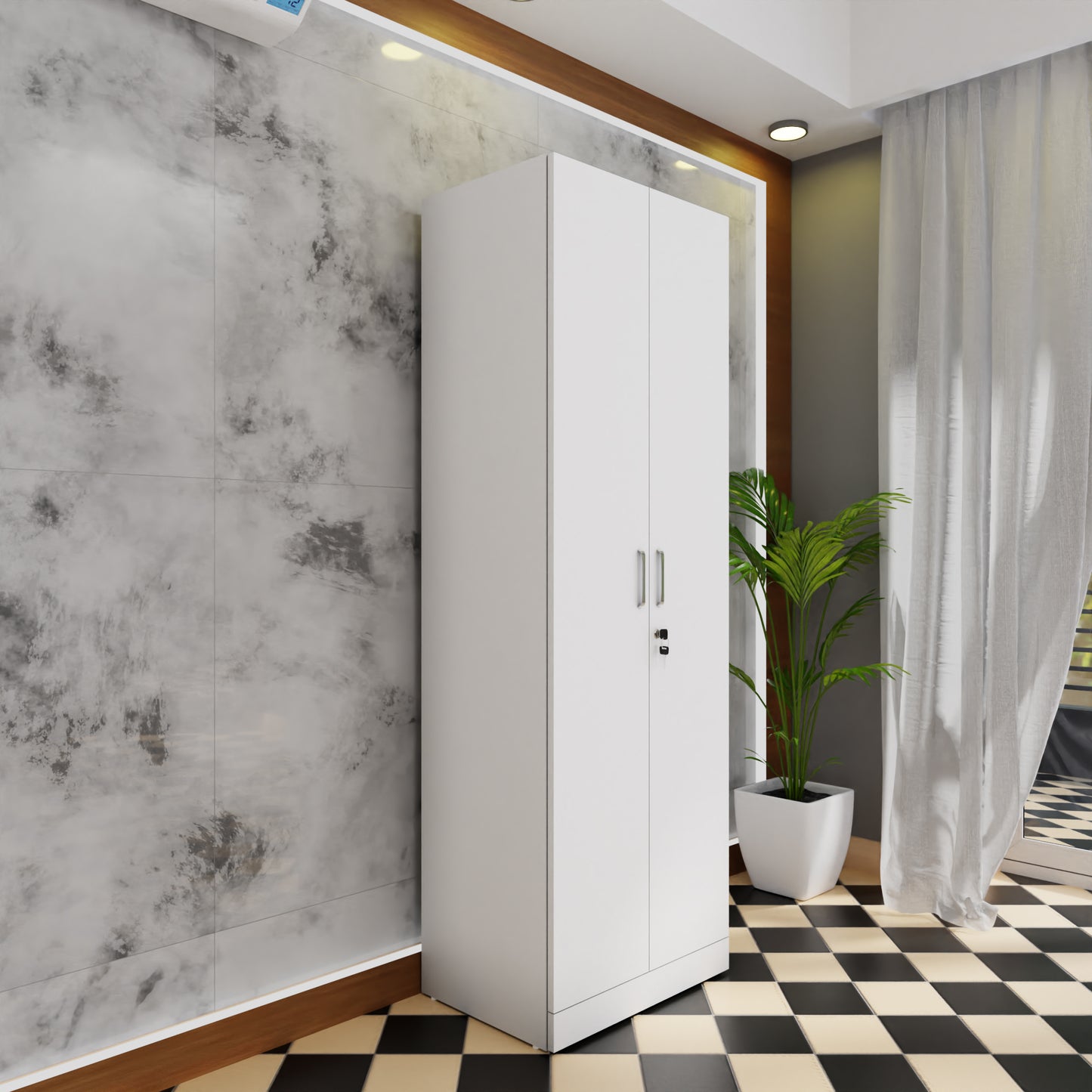AVIRA |Wardrobe, Hinged | 2 Door Wardrobes VIKI FURNITURE Frosty White