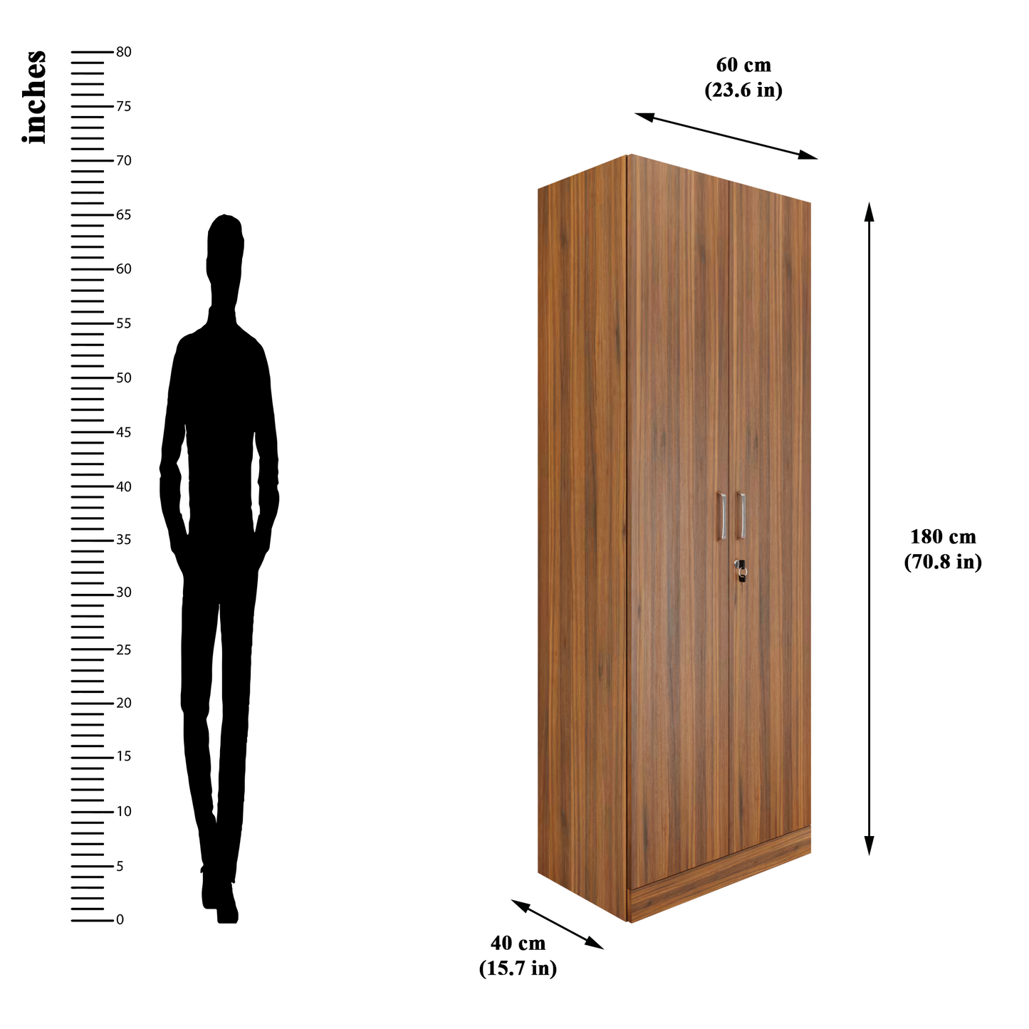 AVIRA |Wardrobe, Hinged | 2 Door Wardrobes VIKI FURNITURE