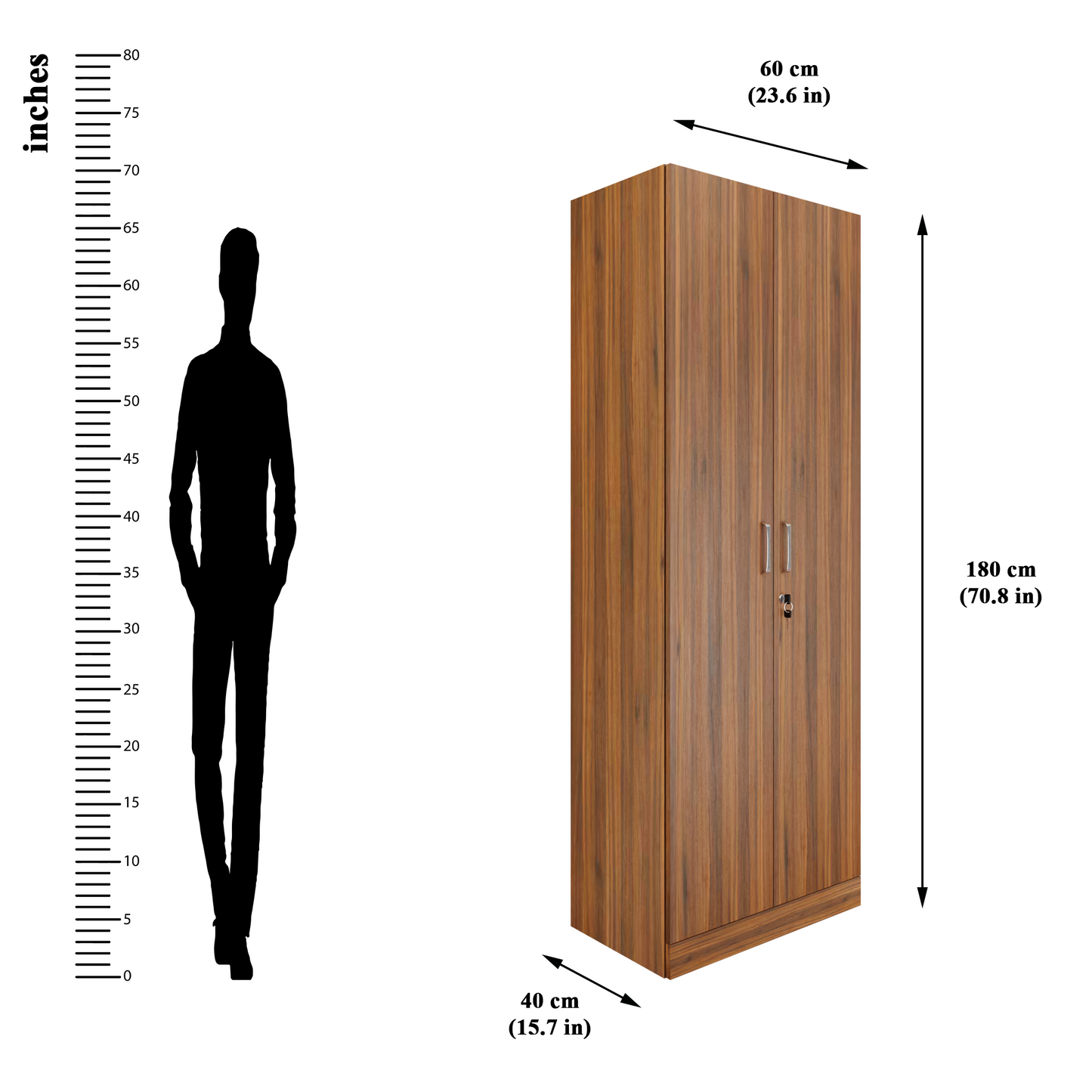 AVIRA |Wardrobe, Hinged | 1 Door Wardrobes VIKI FURNITURE   