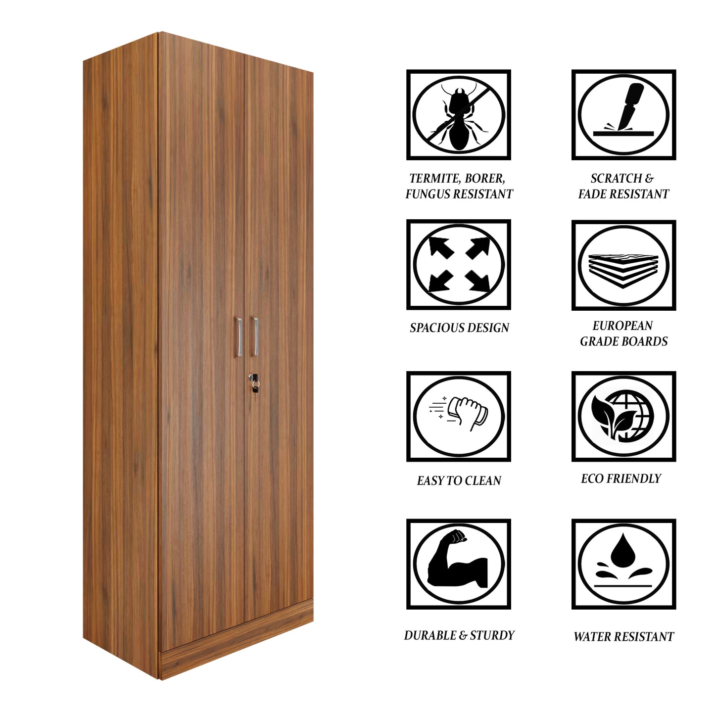 AVIRA |Wardrobe, Hinged | 2 Door Wardrobes VIKI FURNITURE