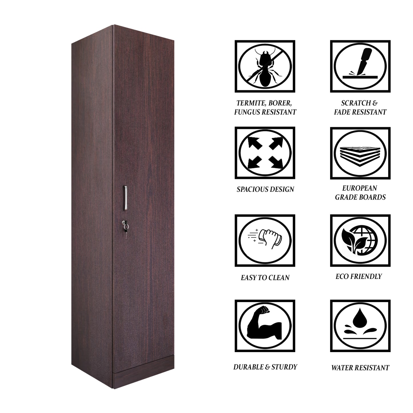 AVIRA |Wardrobe, Hinged | 1 Door Wardrobes VIKI FURNITURE