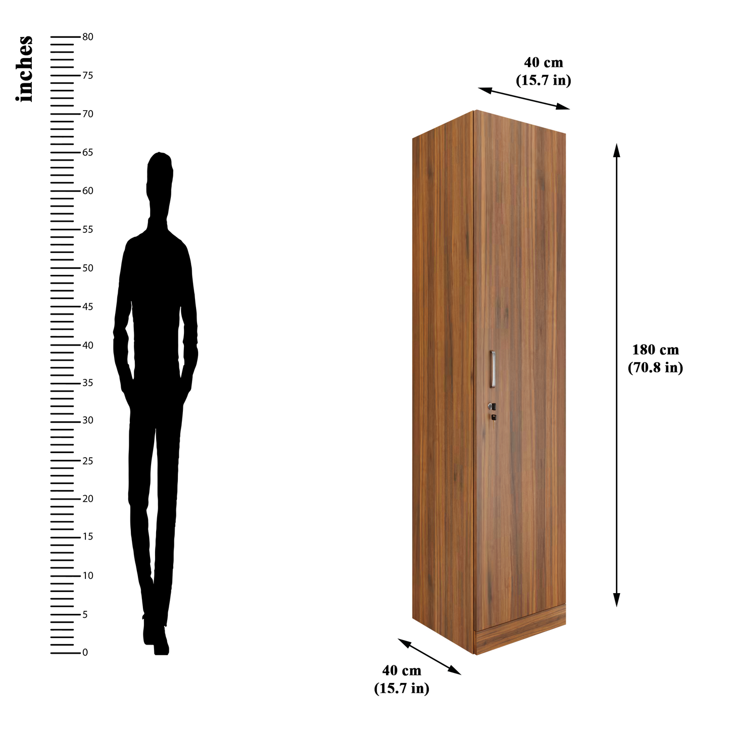 AVIRA |Wardrobe, Hinged | 1 Door Wardrobes VIKI FURNITURE