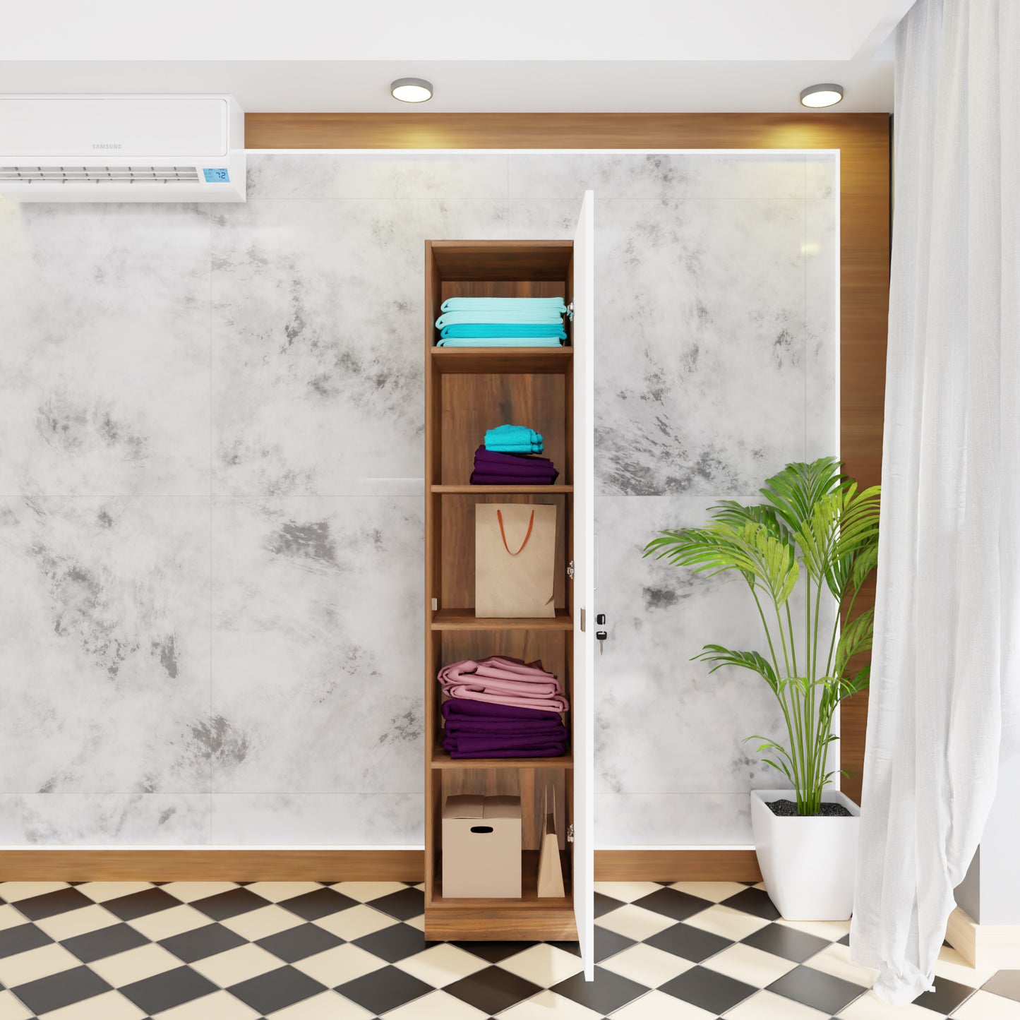 AVIRA |Wardrobe, Hinged | 1 Door & Dual Color Wardrobes VIKI FURNITURE