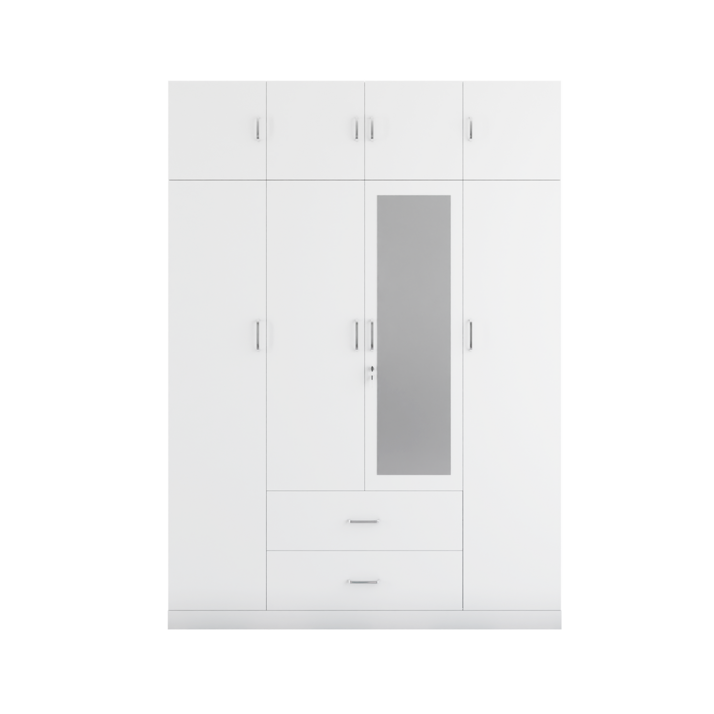 AVIRA |Wardrobe with Mirror, Hinged | 4 Door, 2 Drawer with loft Wardrobes VIKI FURNITURE   