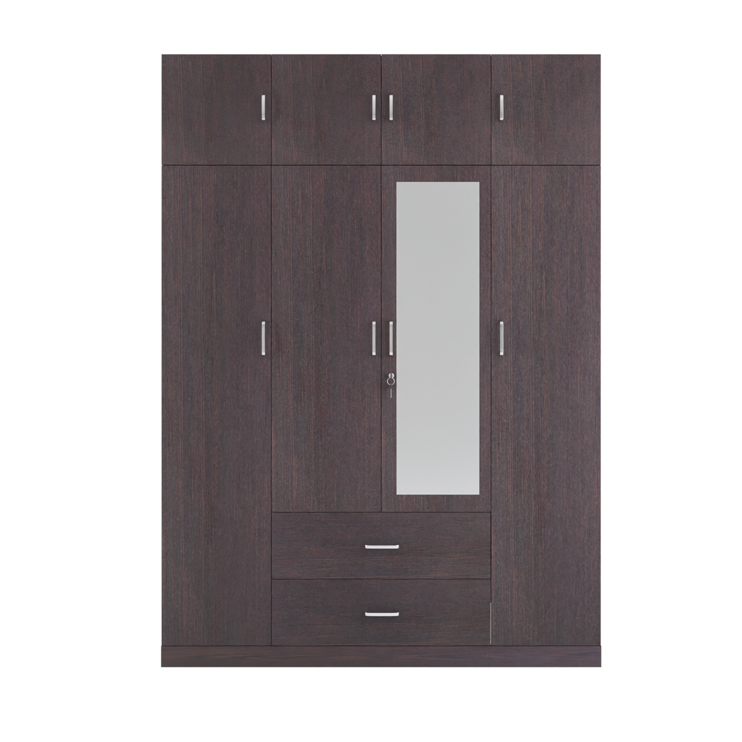 AVIRA |Wardrobe with Mirror, Hinged | 4 Door, 2 Drawer with loft Wardrobes VIKI FURNITURE   