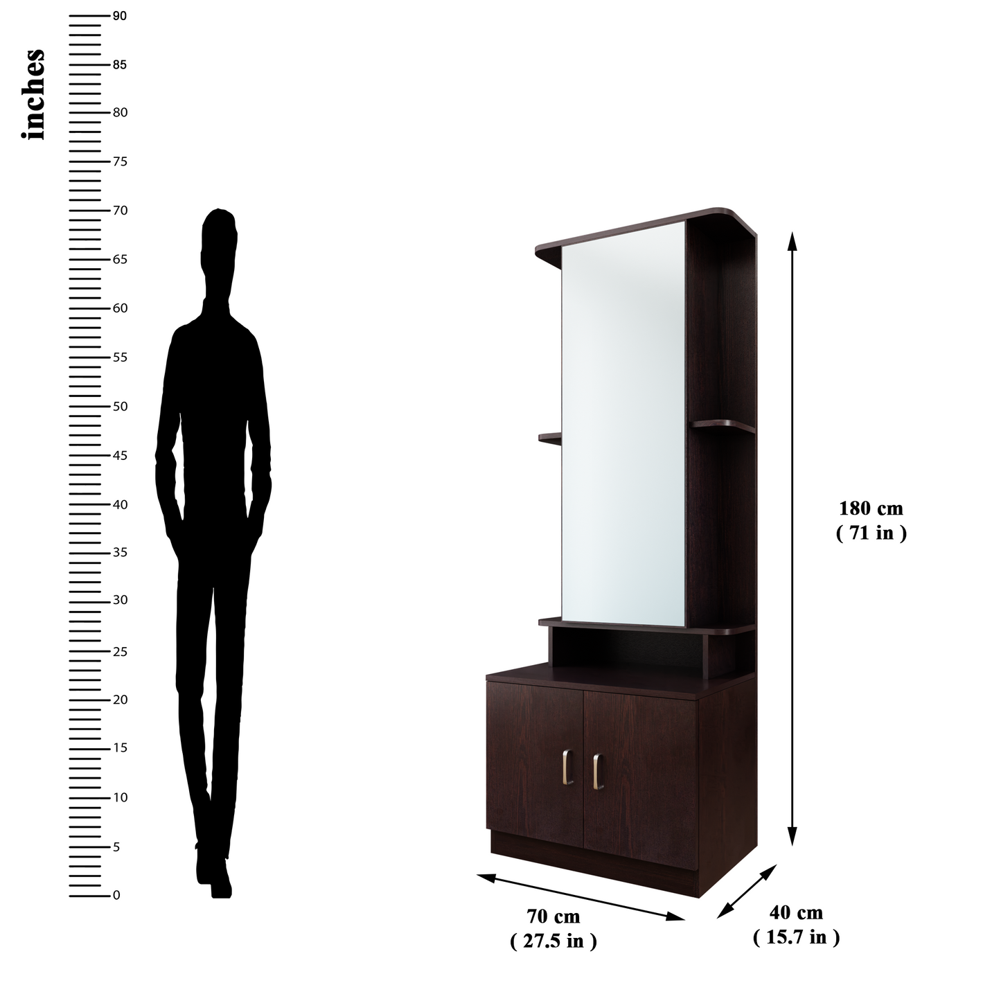TV unit | 2 Drawers, Shelf & Open Shelves | Dual Color TV & Entertainment Unit VIKI FURNITURE