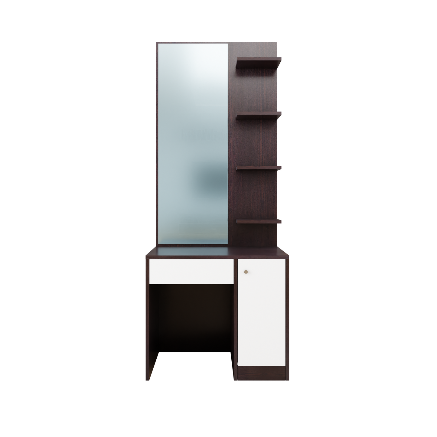 Dressing Table with Mirror Door | Door, Drawer & Open Shelves | Multi Color Dressing Table VIKI FURNITURE   