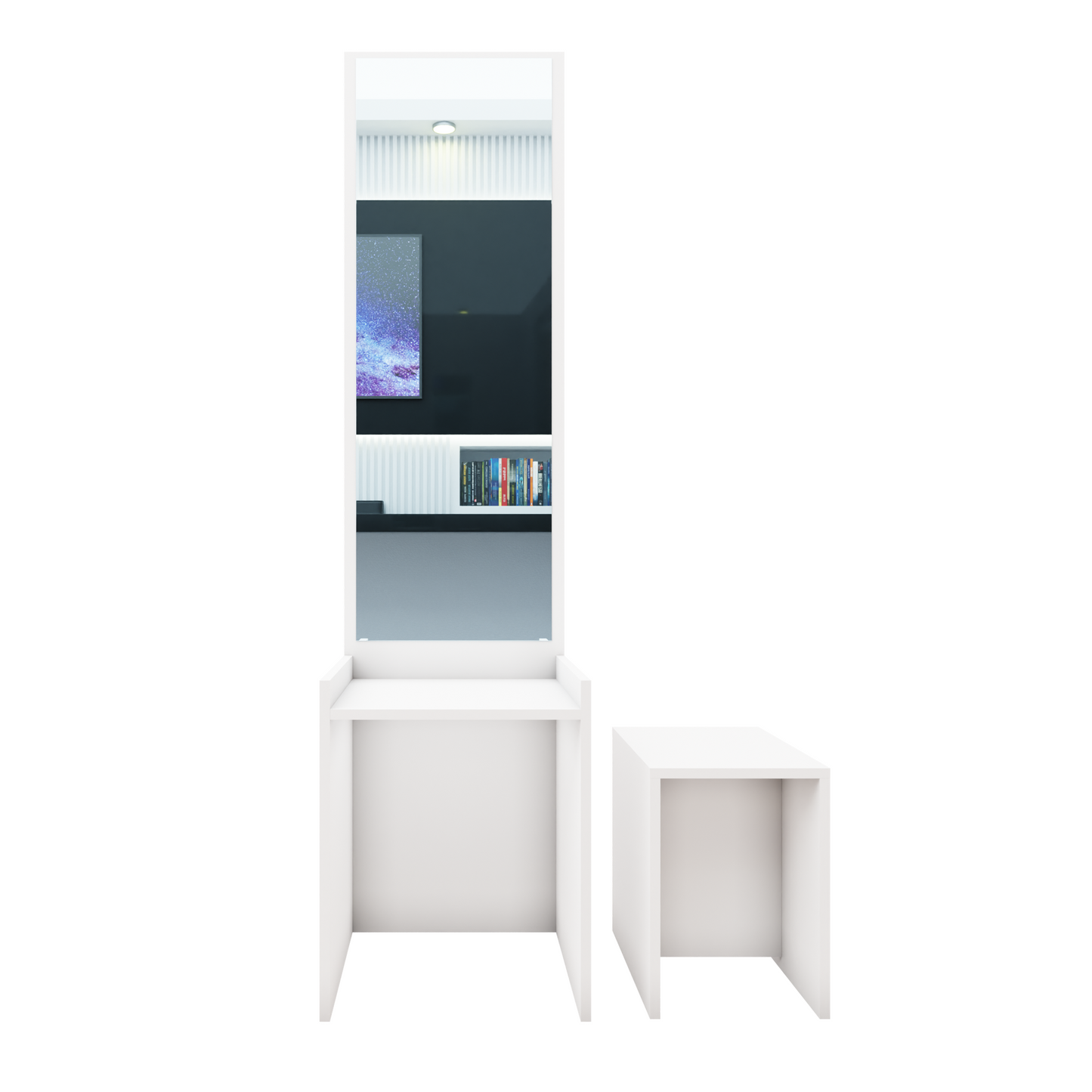 Dressing table with Mirror | Stool | Open Shelves Dressing Table VIKI FURNITURE
