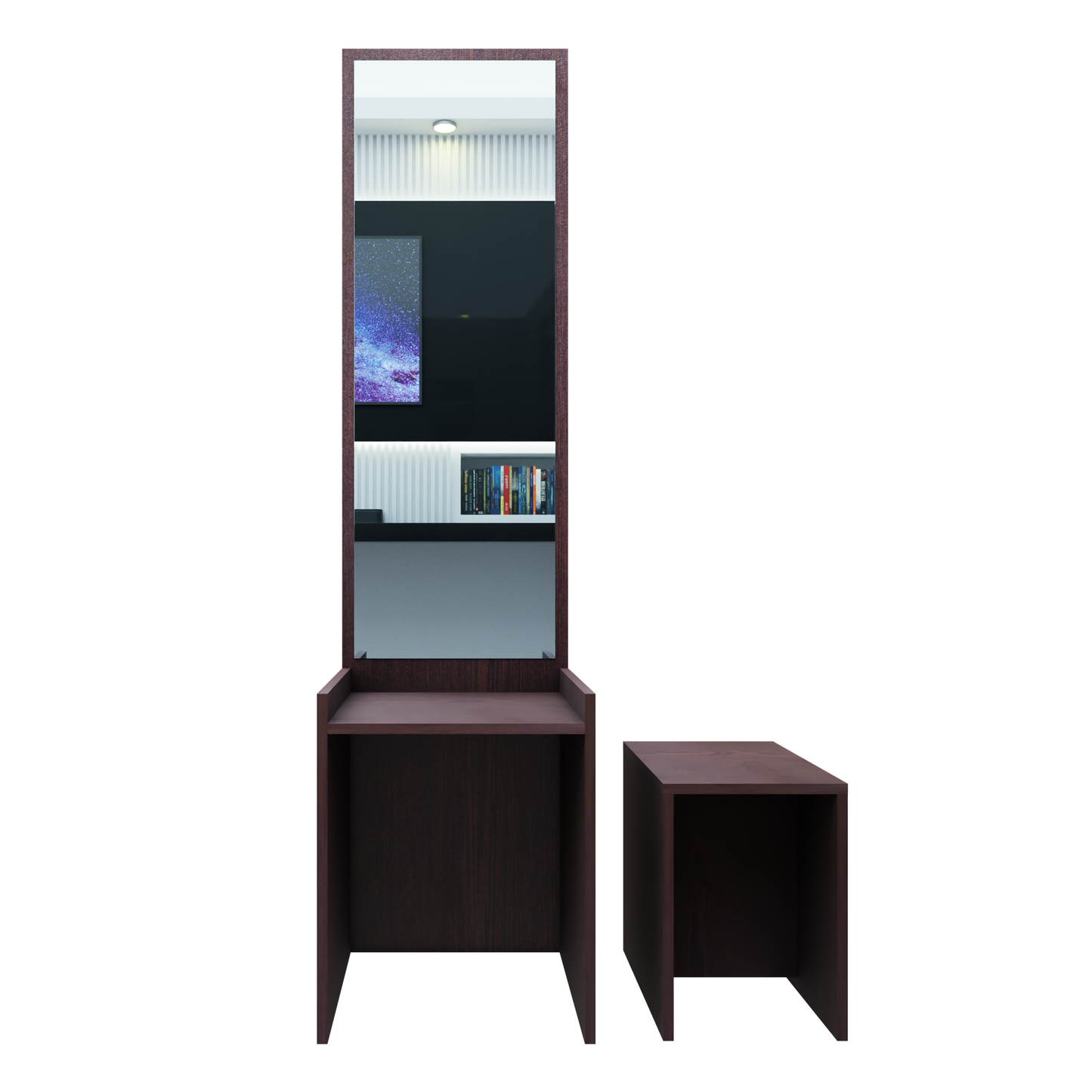 Dressing table with Mirror | Stool | Open Shelves Dressing Table VIKI FURNITURE