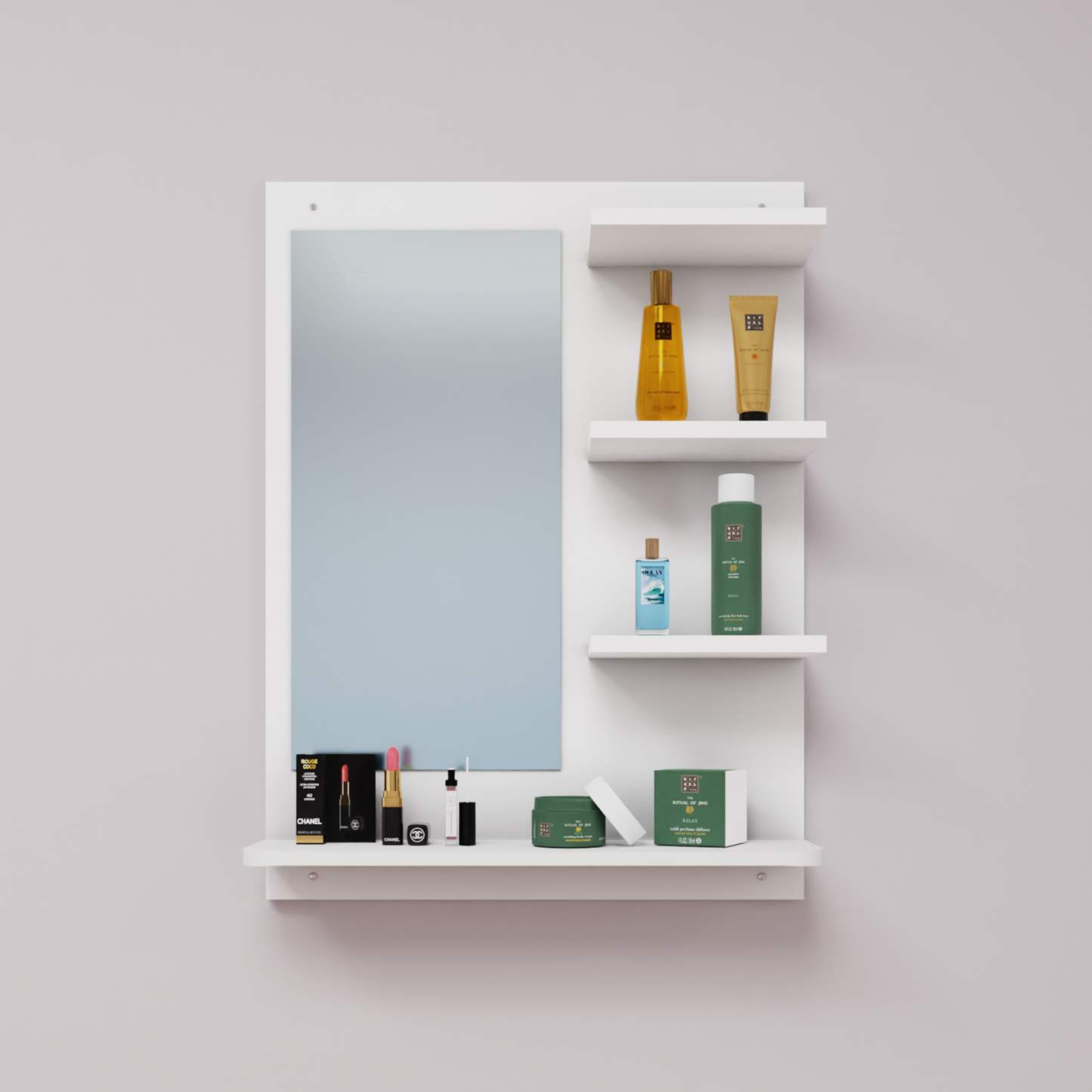 Dressing Table with Mirror | Open Shelves Dressing Table VIKI FURNITURE   