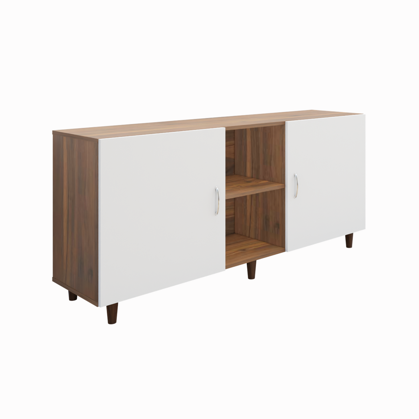 TV Unit | 2 Doors, Open Shelves | Dual Color TV & Entertainment Unit VIKI FURNITURE