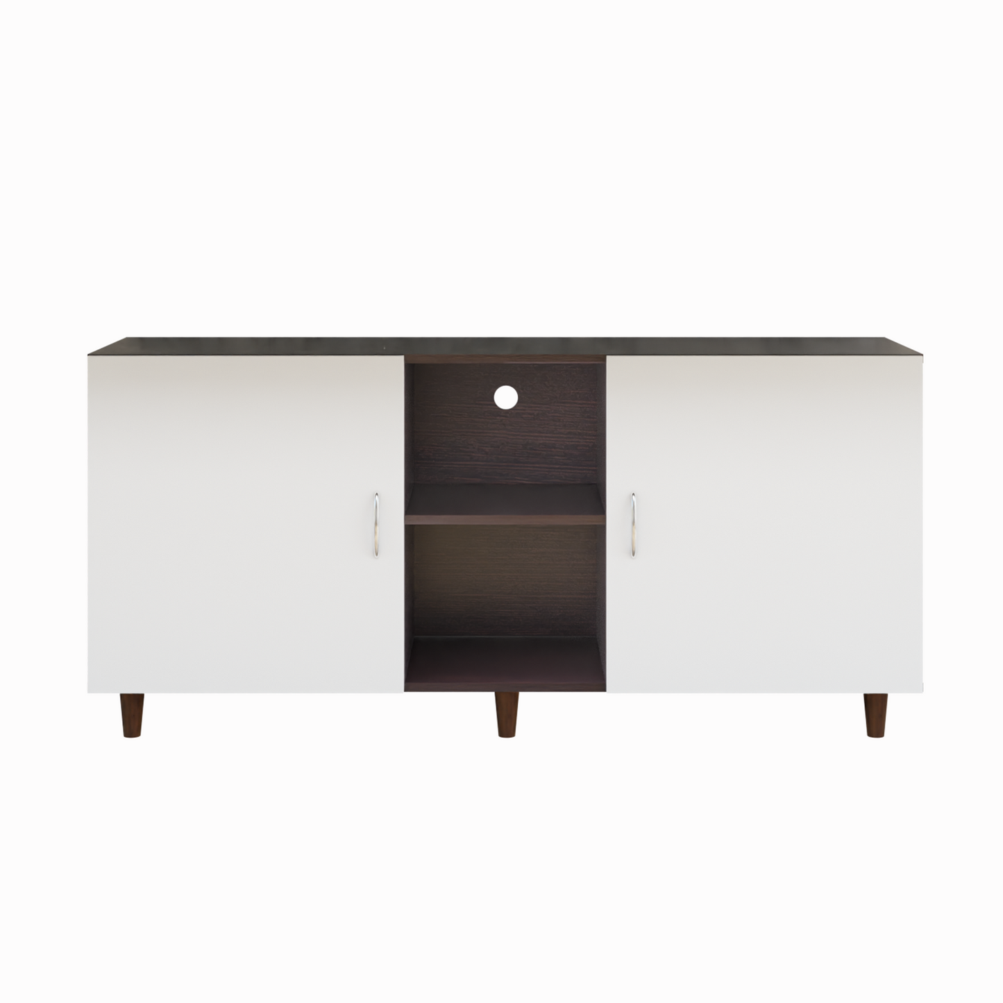 TV Unit | 2 Doors, Open Shelves | Dual Color TV & Entertainment Unit VIKI FURNITURE