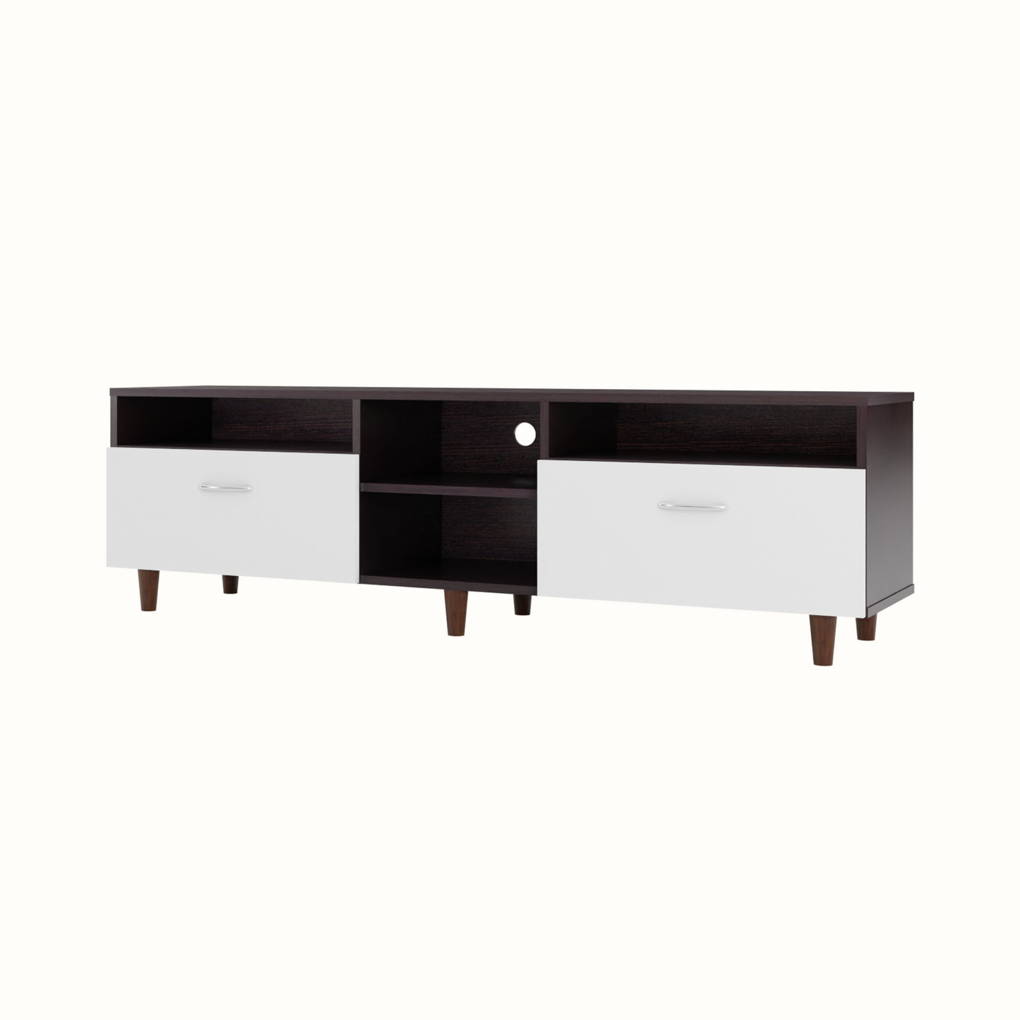 TV Unit | 2 Drawers, Open Shelves | Dual Color TV & Entertainment Unit VIKI FURNITURE