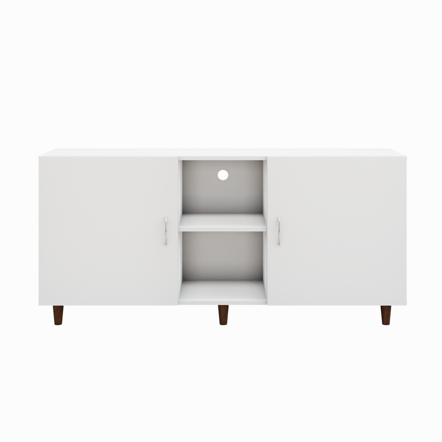 TV Unit | 2 Doors, Open Shelves | Single Color TV & Entertainment Unit VIKI FURNITURE