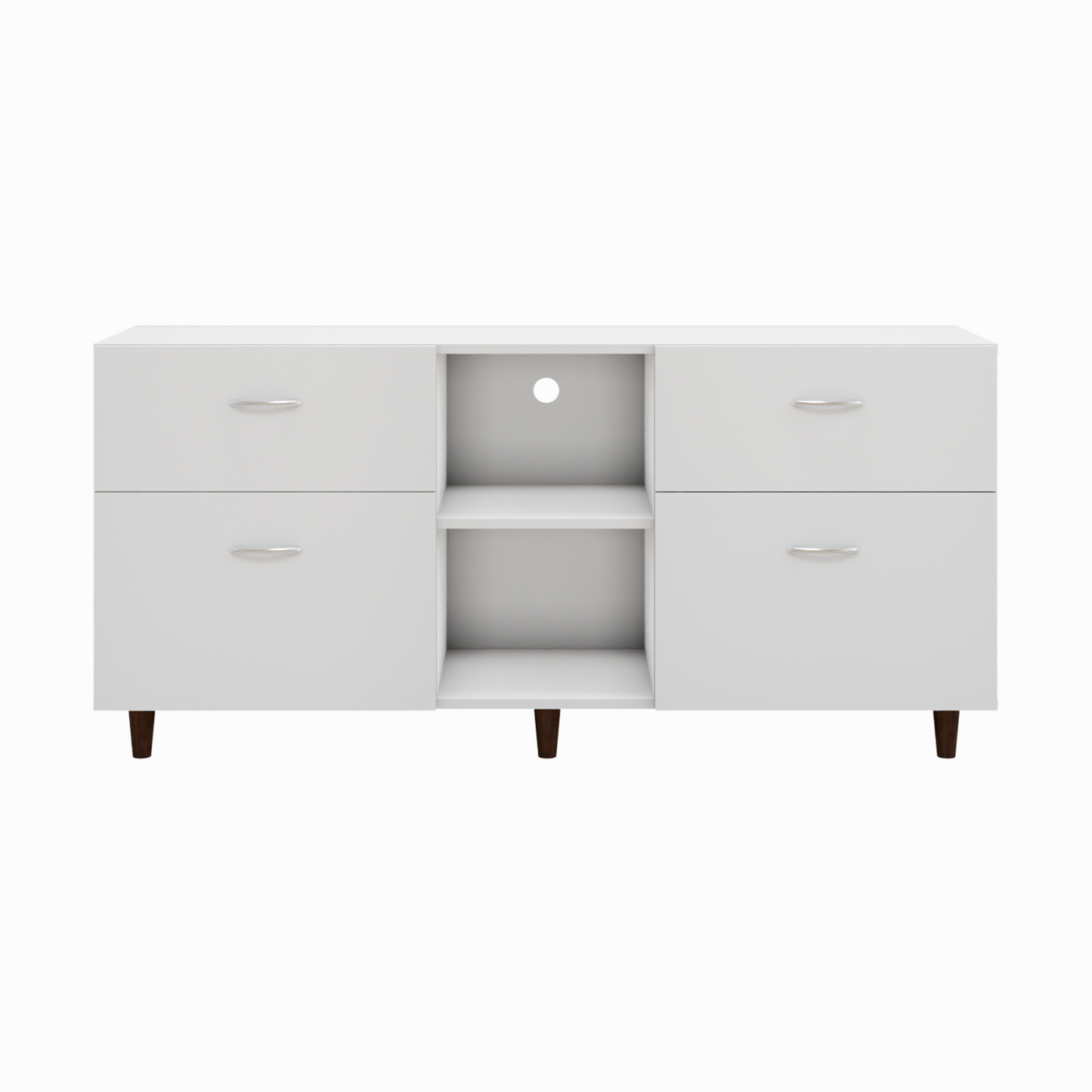 TV unit | 4 Drawers, Open Shelves | Single Color TV & Entertainment Unit VIKI FURNITURE