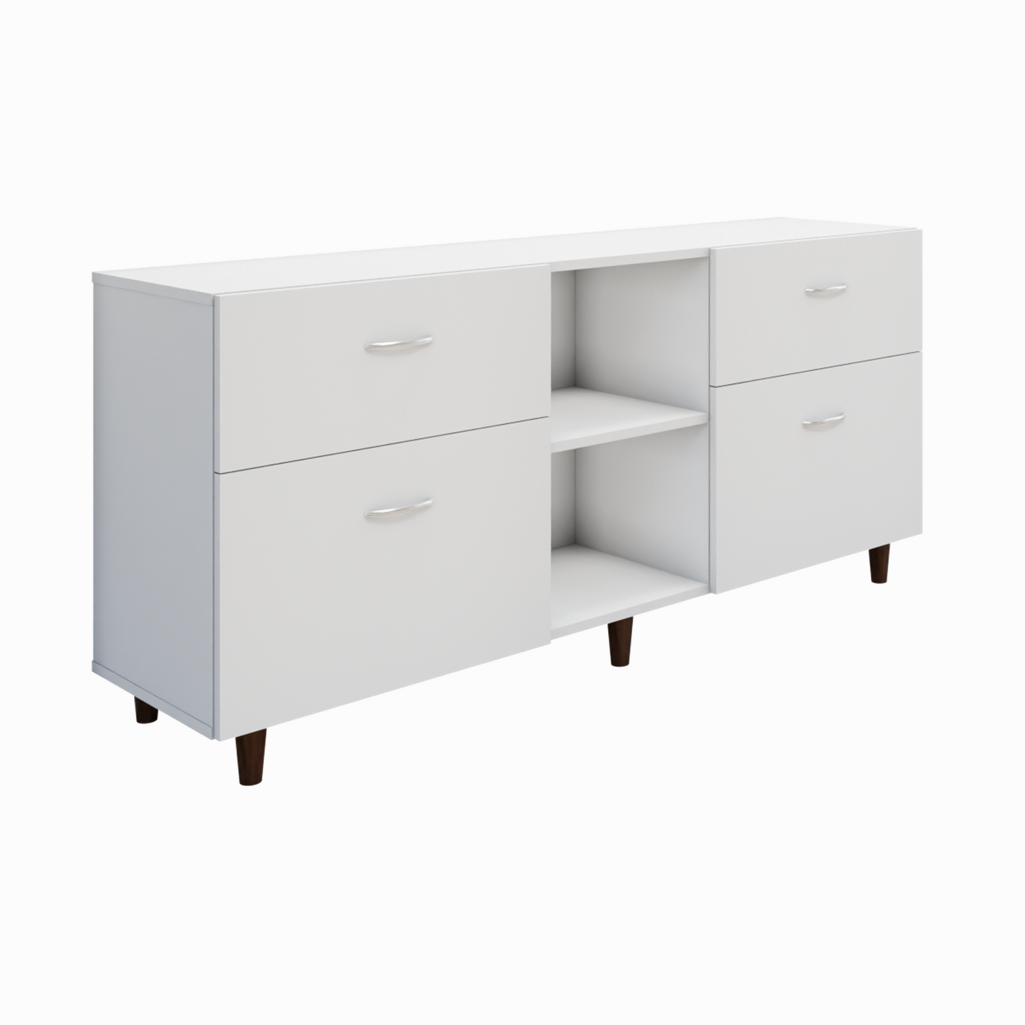 TV unit | 4 Drawers, Open Shelves | Single Color TV & Entertainment Unit VIKI FURNITURE