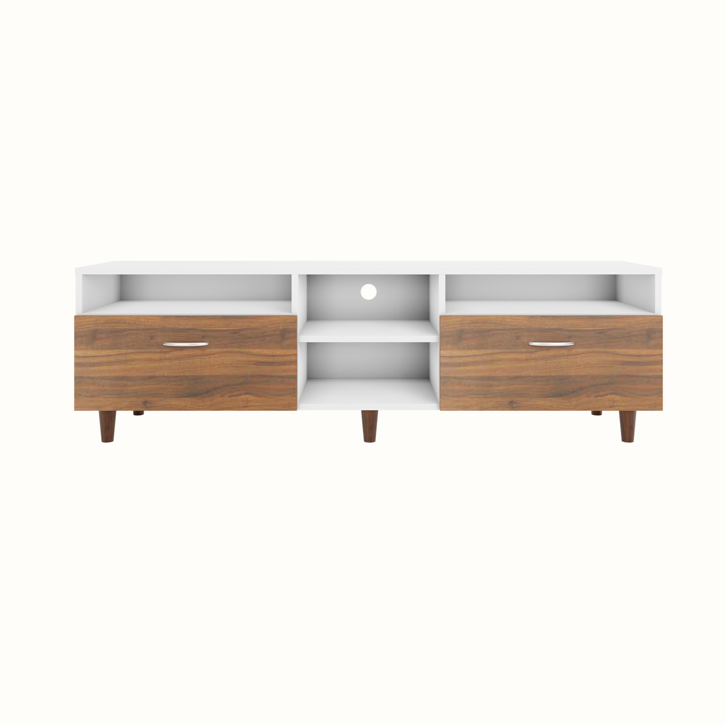 TV Unit | 2 Drawers, Open Shelves | Dual Color TV & Entertainment Unit VIKI FURNITURE