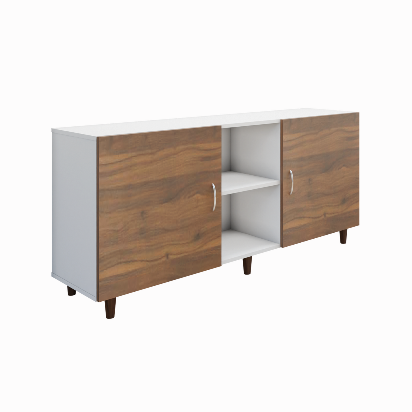TV Unit | 2 Doors, Open Shelves | Dual Color TV & Entertainment Unit VIKI FURNITURE