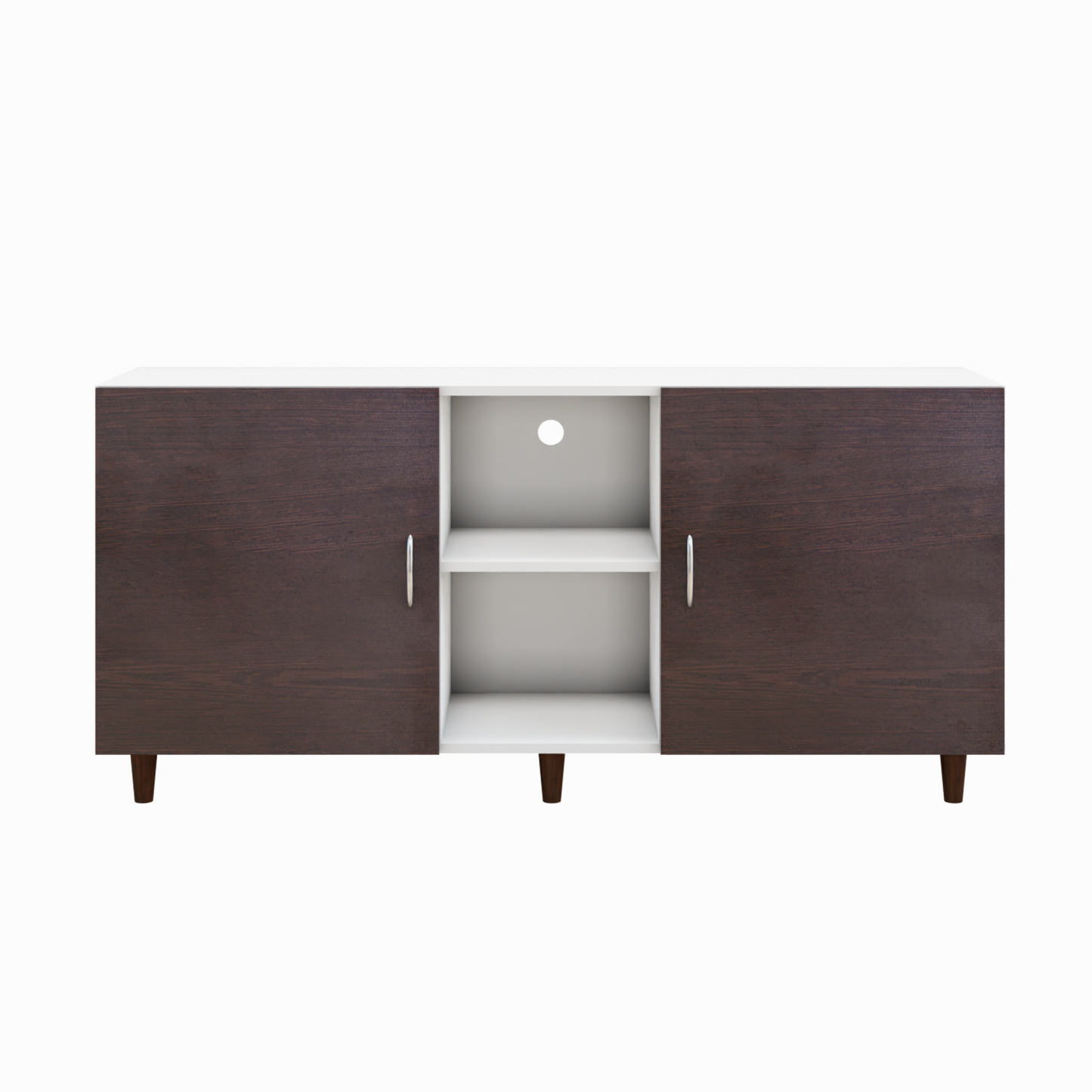 TV Unit | 2 Doors, Open Shelves | Dual Color TV & Entertainment Unit VIKI FURNITURE