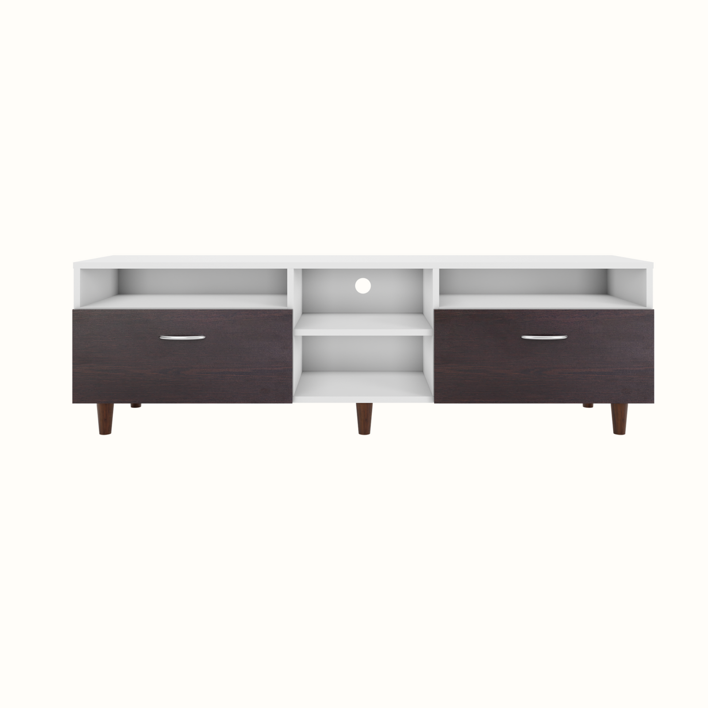 TV Unit | 2 Drawers, Open Shelves | Dual Color TV & Entertainment Unit VIKI FURNITURE