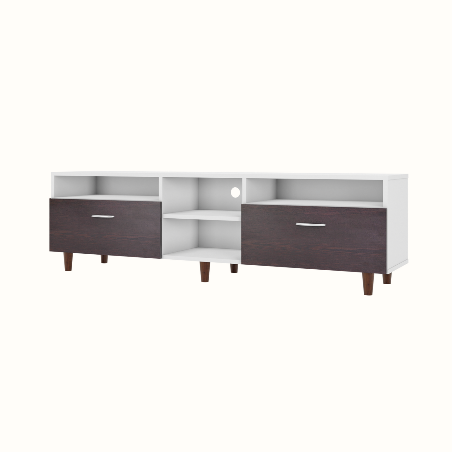 TV Unit | 2 Drawers, Open Shelves | Dual Color TV & Entertainment Unit VIKI FURNITURE