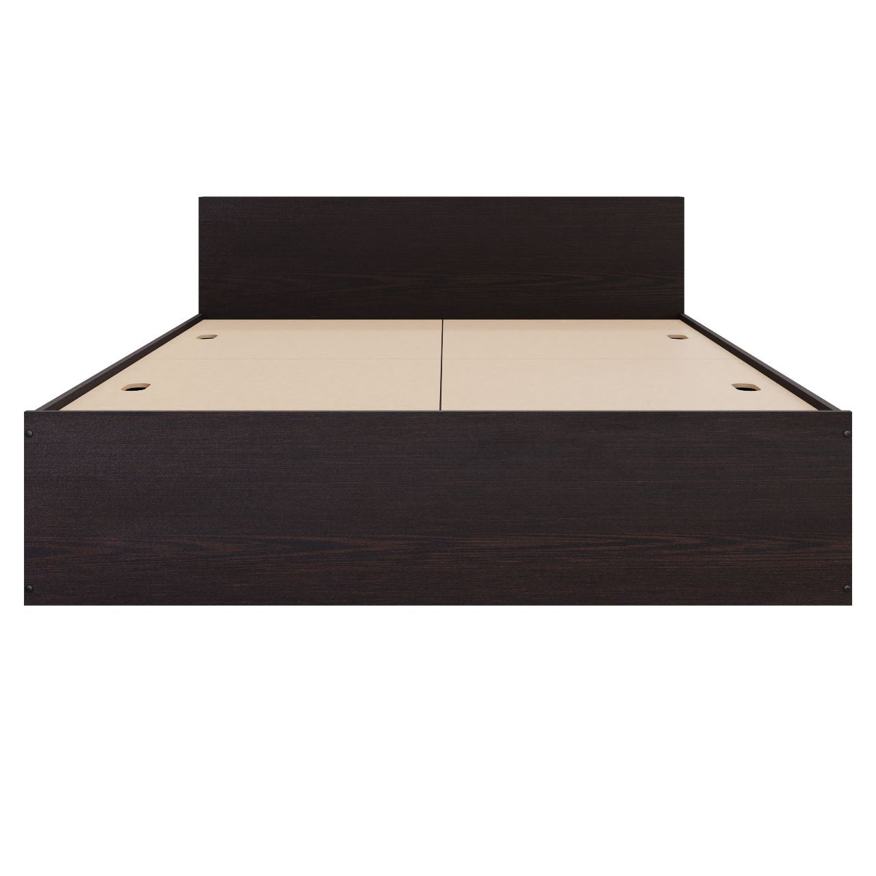 VIKI Engineered Wood Bed (Queen size)-2100x1700x800-Frosty white & Wenge Bedroom Furniture Sets VIKI FURNITURE