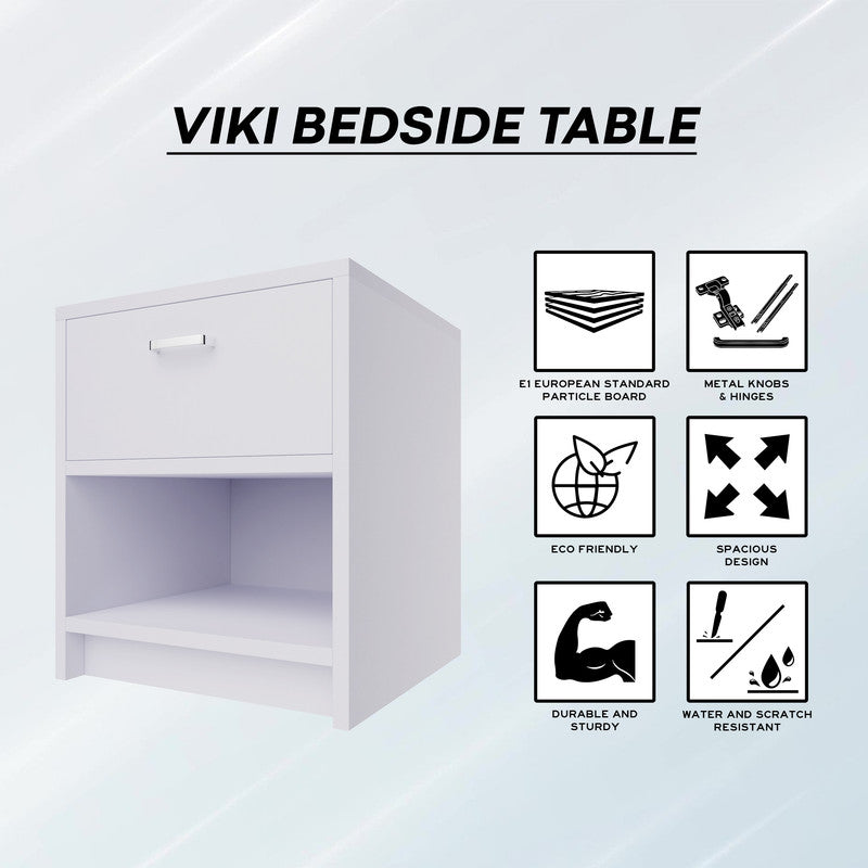PUVIK | Bedside table, Single Drawer Nightstands VIKI FURNITURE