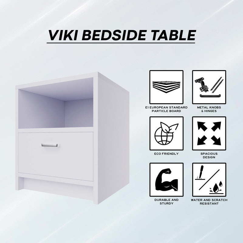 PUVIK | Bedside table, Single Drawer Nightstands VIKI FURNITURE