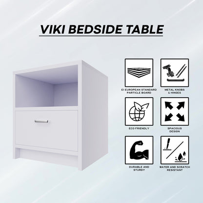 PUVIK | Bedside table, Single Drawer Nightstands VIKI FURNITURE   