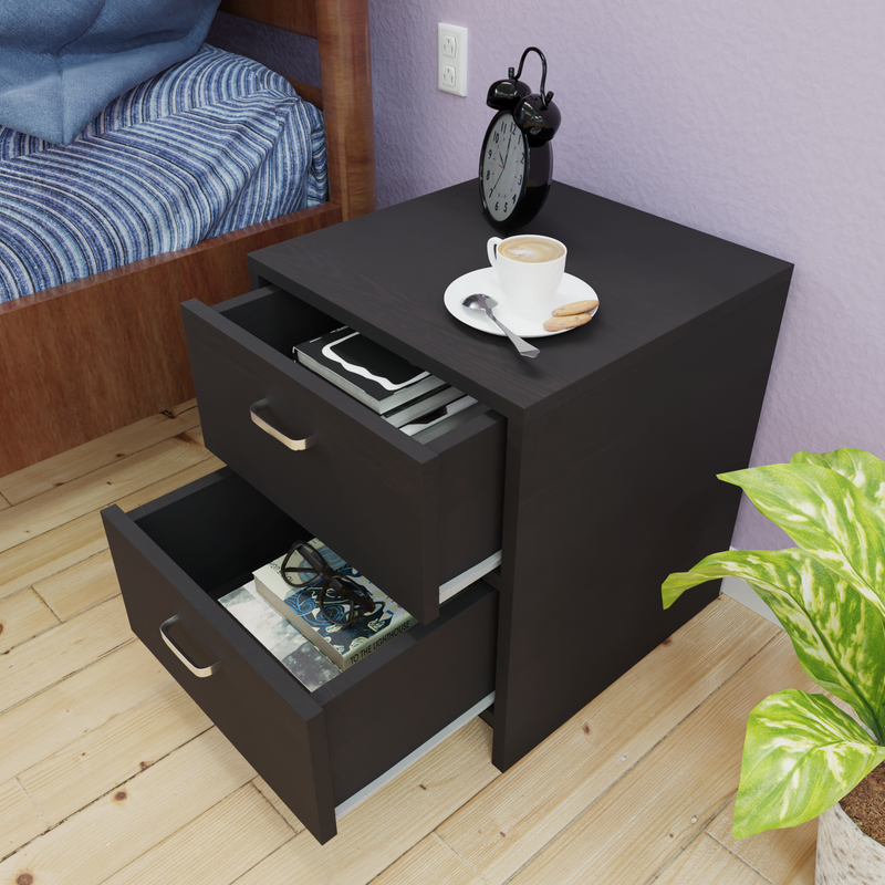 PUVIK | Bedside table, Double Drawer Nightstands VIKI FURNITURE   