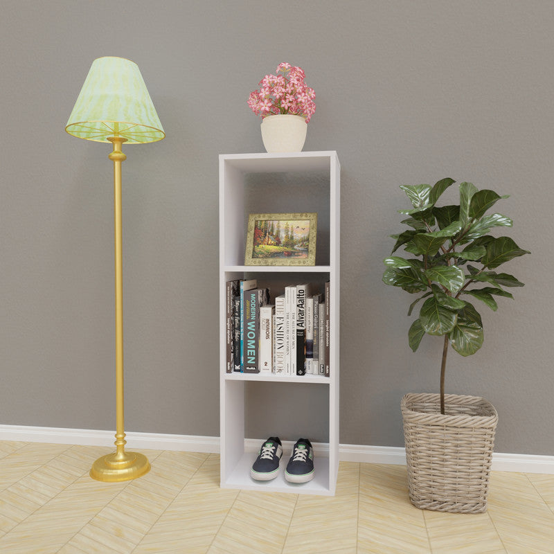PORUNAI | Shelving Unit, 1x3 Shelving VIKI FURNITURE Frosty White