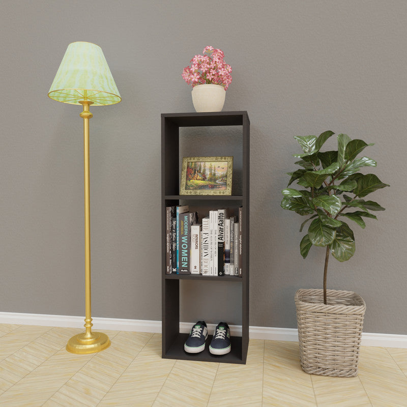 PORUNAI | Shelving Unit, 1x3 Shelving VIKI FURNITURE Dark Wenge