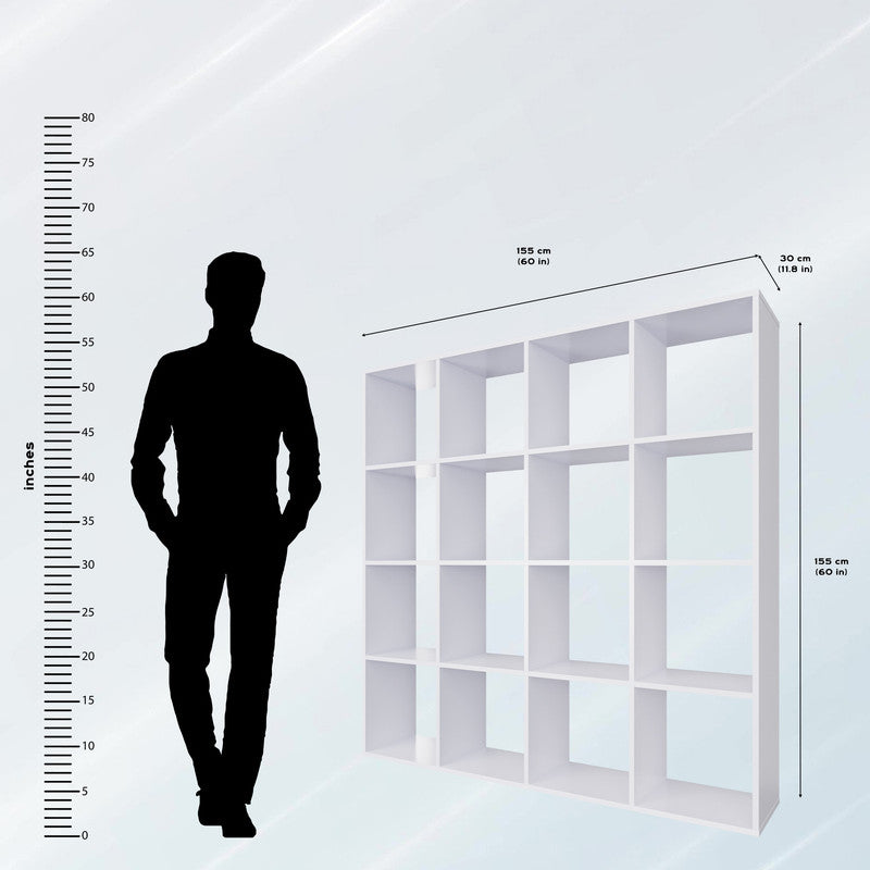 PORUNAI | Shelving Unit, 4x4 Shelving VIKI FURNITURE