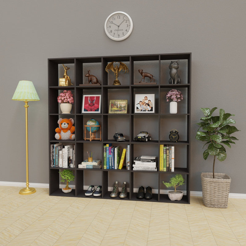 PORUNAI | Shelving Unit, 5x5 Shelving VIKI FURNITURE Dark Wenge