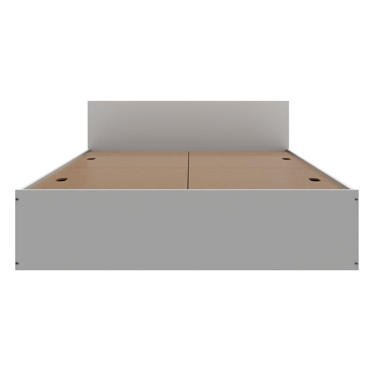 VIKI Engineered Wood Bed (Queen size)-2100x1700x800-Frosty white & Wenge Bedroom Furniture Sets VIKI FURNITURE