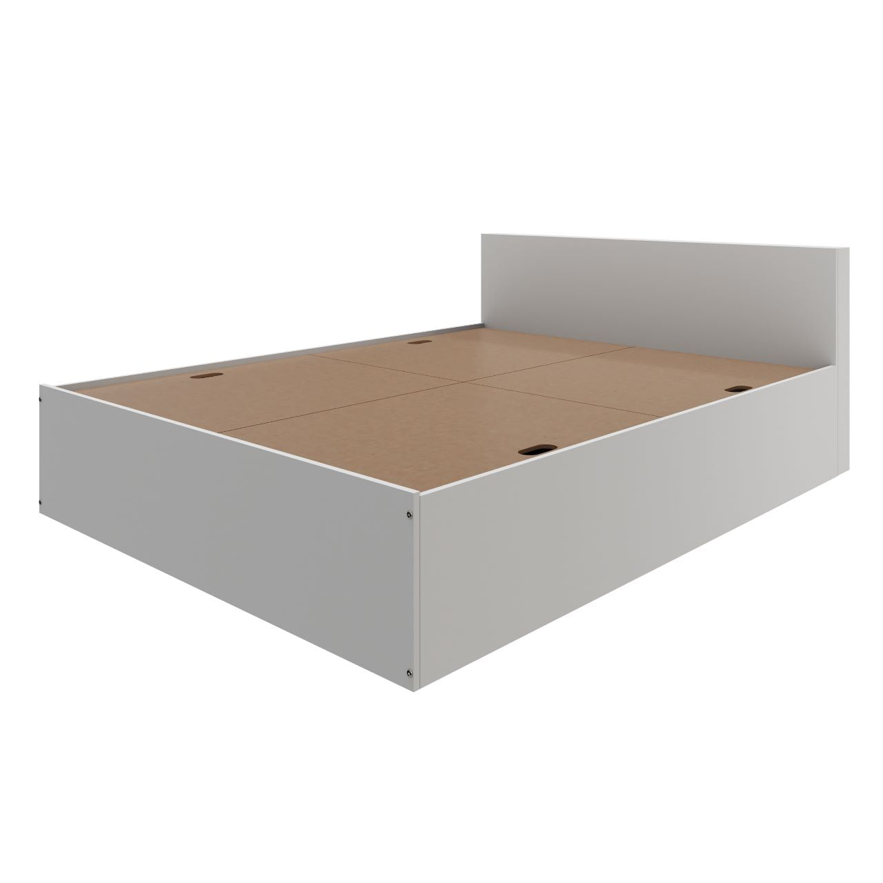 VIKI Engineered Wood Bed (Queen size)-2100x1700x800-Frosty white & Wenge Bedroom Furniture Sets VIKI FURNITURE