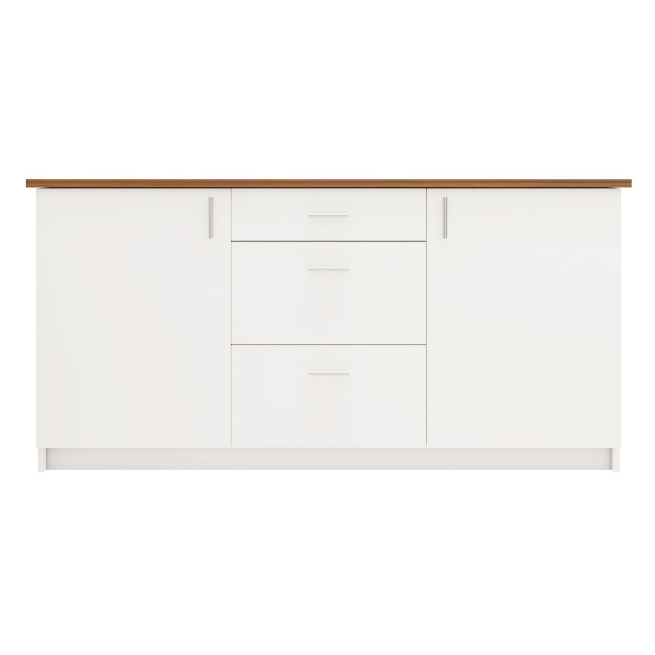 VIKI Kitchen Base Cabinets with 3 drawer cabin , 2 doors - size : 180x88x60 CM ( Frosty White ) kitchen cabinet VIKI FURNITURE
