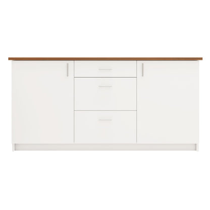 VIKI Kitchen Base Cabinets with 3 drawer cabin , 2 doors - size : 180x88x60 CM ( Frosty White ) kitchen cabinet VIKI FURNITURE   