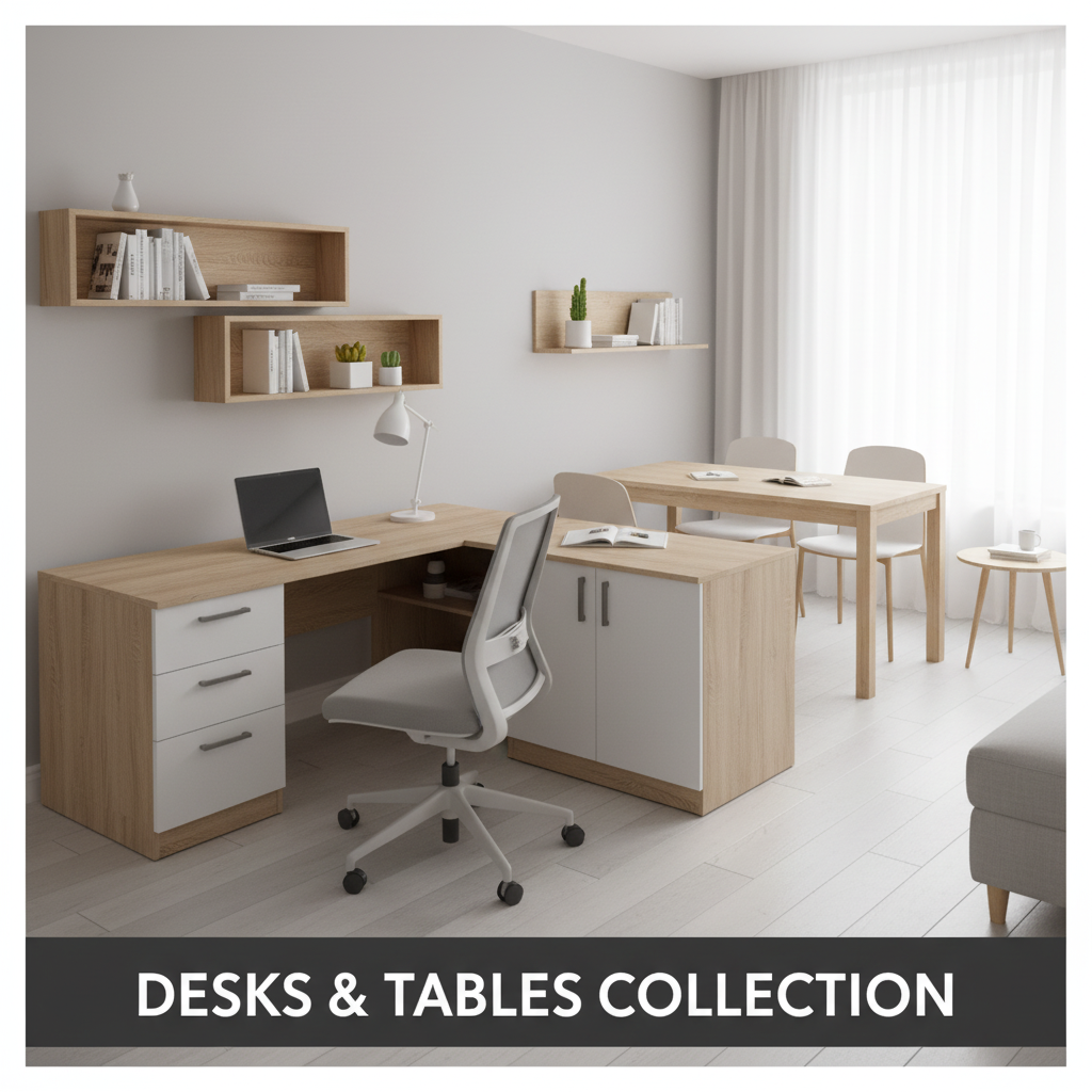 Minimalist computer desk with cable management for home office setup